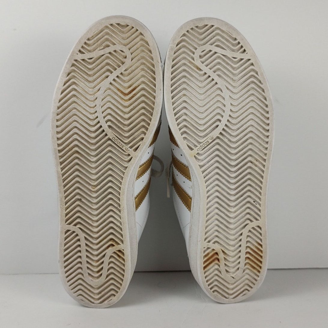 Adidas Adidas superstars white/gold casual streetwear shoes mens 7 Size US 7 / EU 40 - 9 Thumbnail
