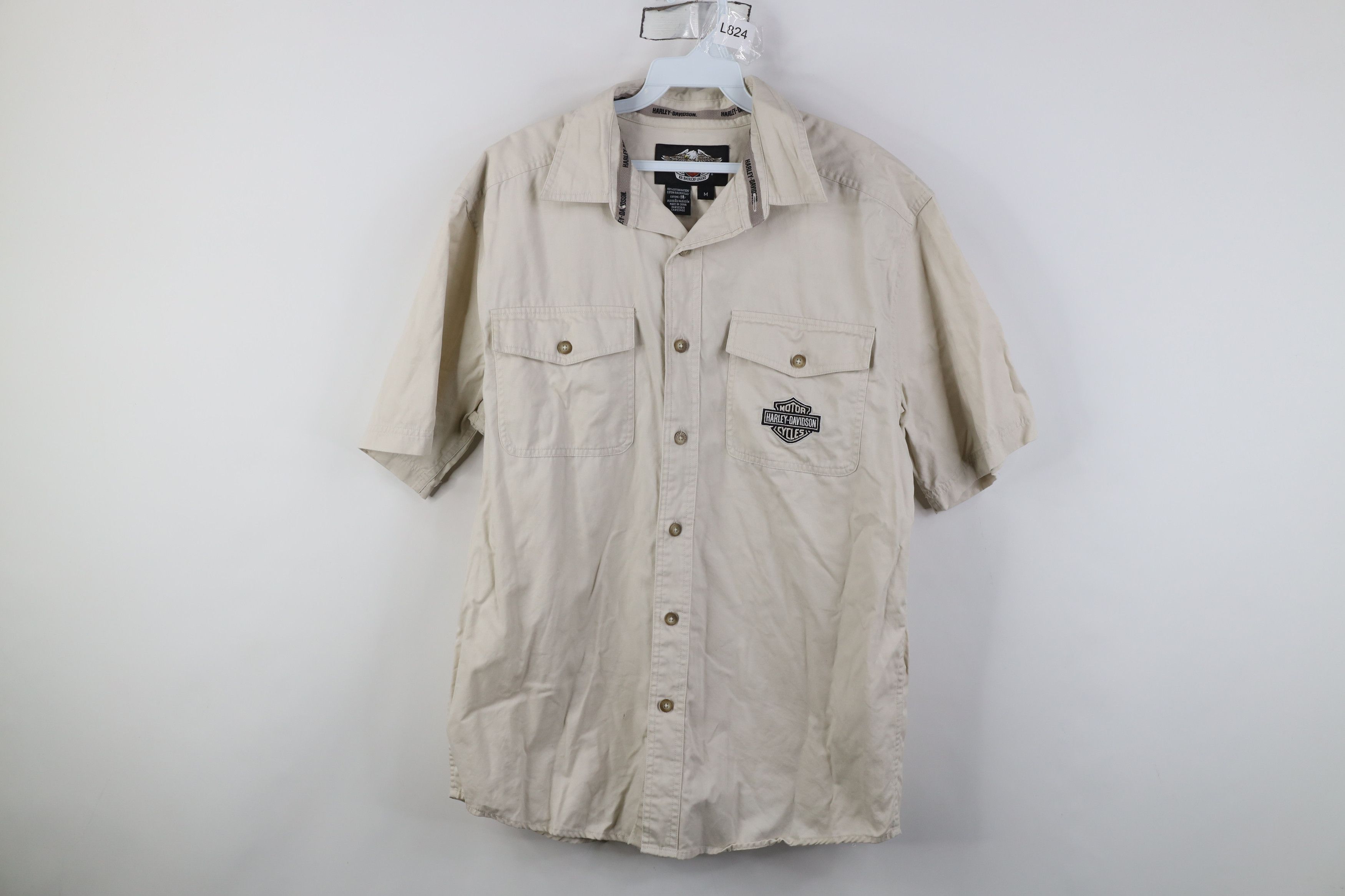 Harley Davidson Vintage Harley Davidson Short Sleeve Collared Button Shirt Size US M / EU 48-50 / 2 - 1 Thumbnail