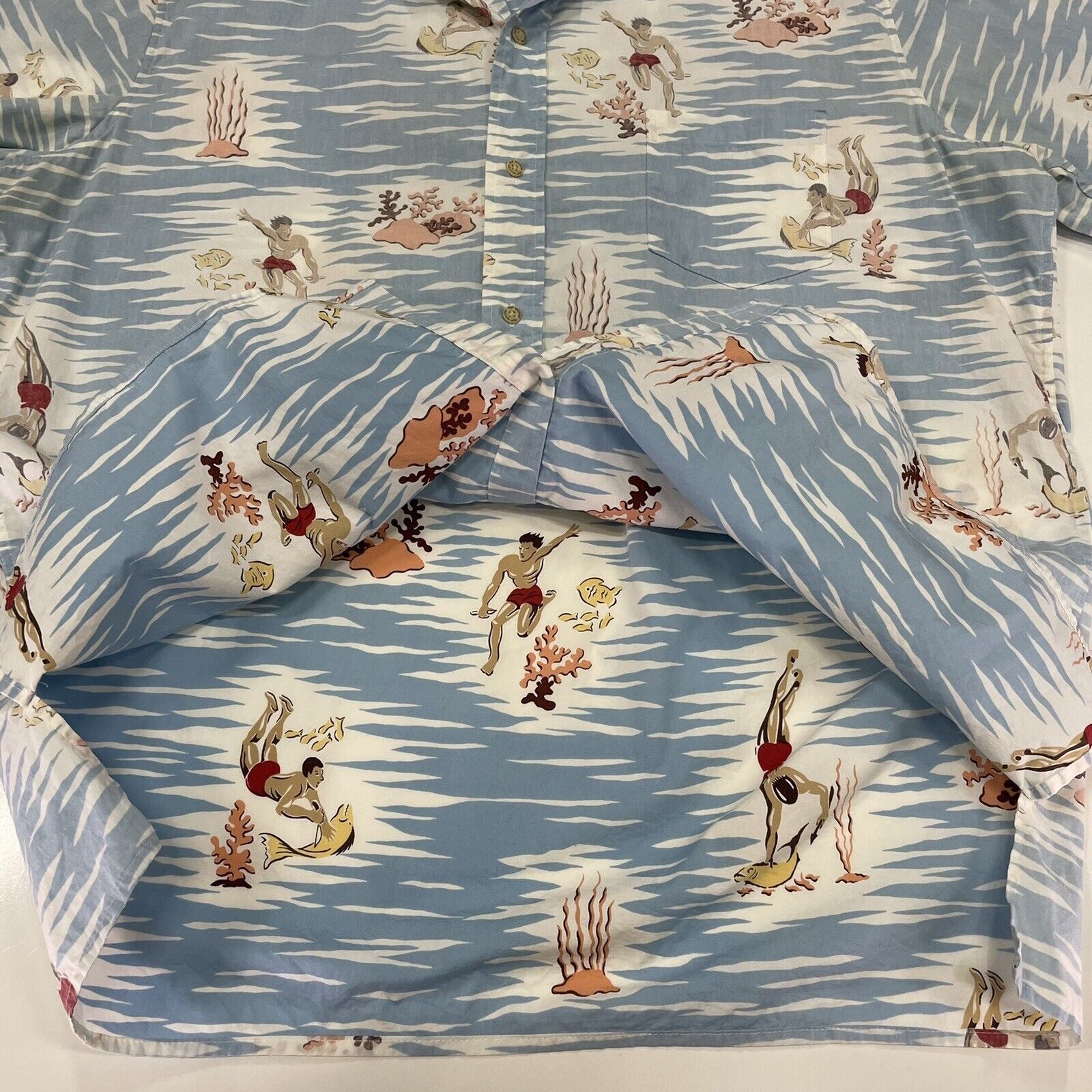 Reyn Spooner VTG Reyn Spooner Men’s Free Dive Spear Fishing Reef Shirt XL Size US XL / EU 56 / 4 - 2 Thumbnail