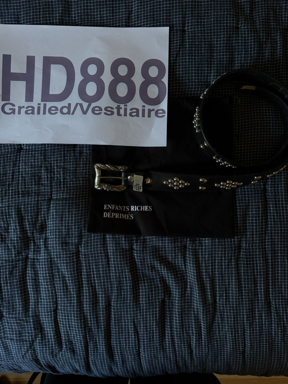 Enfants Riches Deprimes ERD STUD BELT BLACK Size 32 - 1 Thumbnail