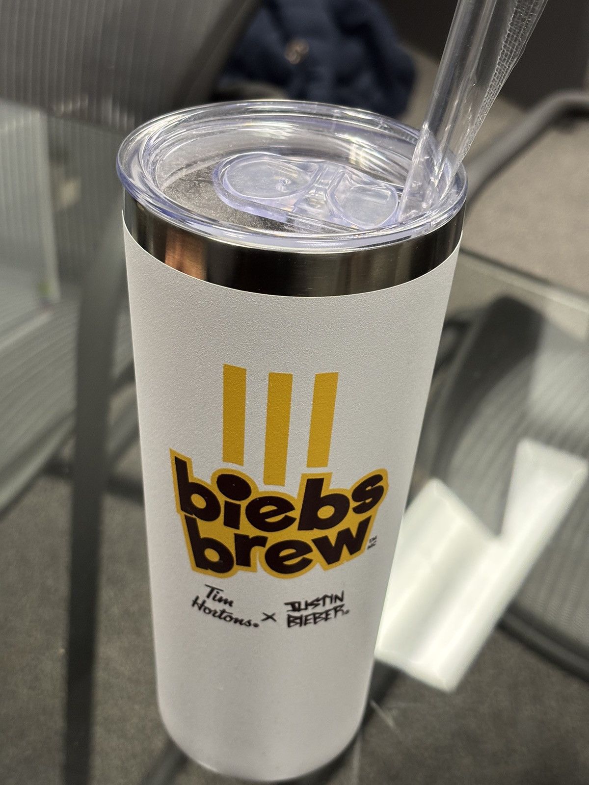 Justin Bieber Justin Bieber Biebs Brew Limited Edition Travel Tumbler Mug Size ONE SIZE - 4 Thumbnail