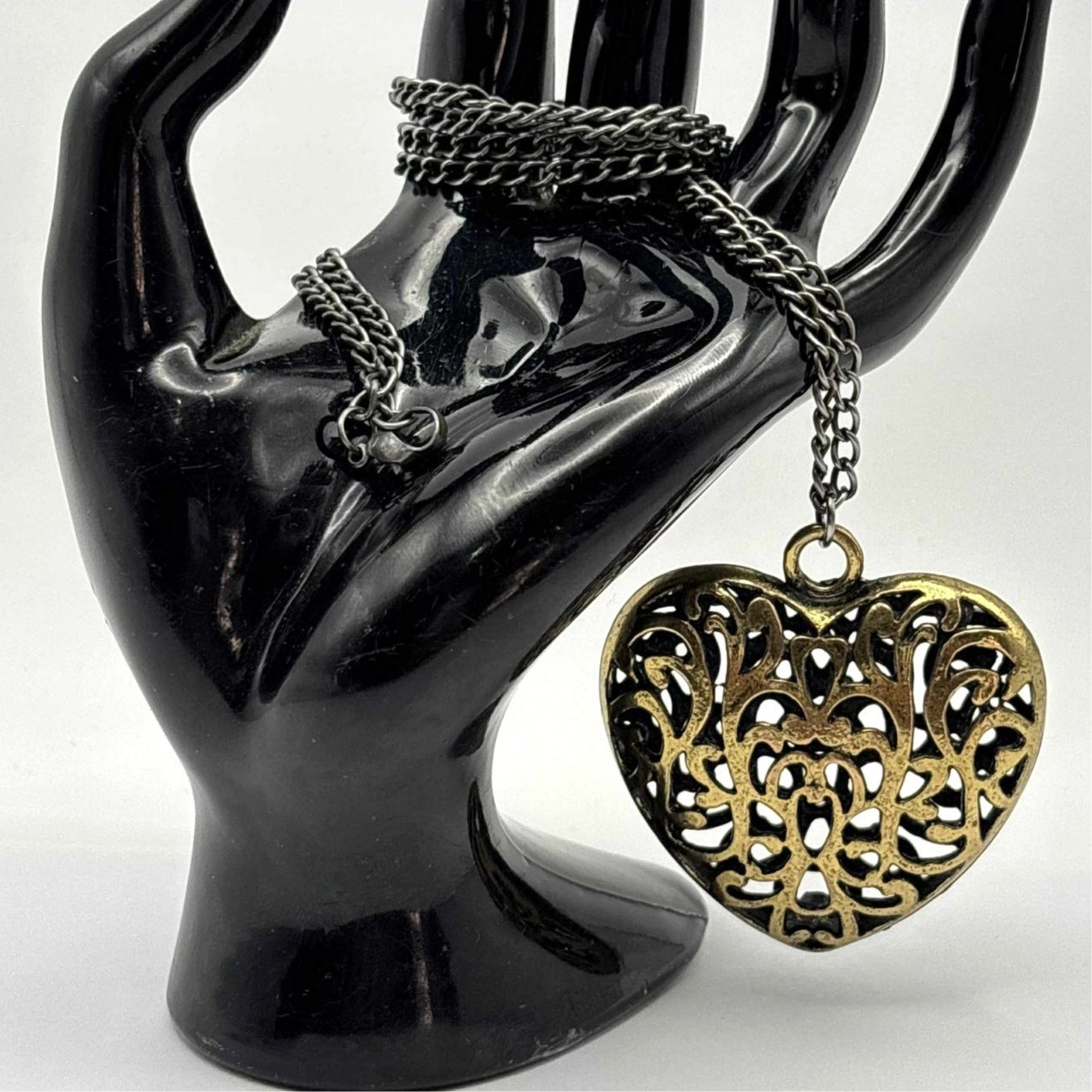 Other Gold & Silver Heart Necklace Size ONE SIZE - 2 Thumbnail