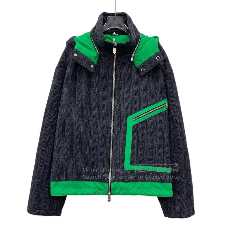 Hermes Hermes Color Block Cashmere Hooded Zipper Long Sleeve Jack Size US L / EU 52-54 / 3 - 1 Thumbnail