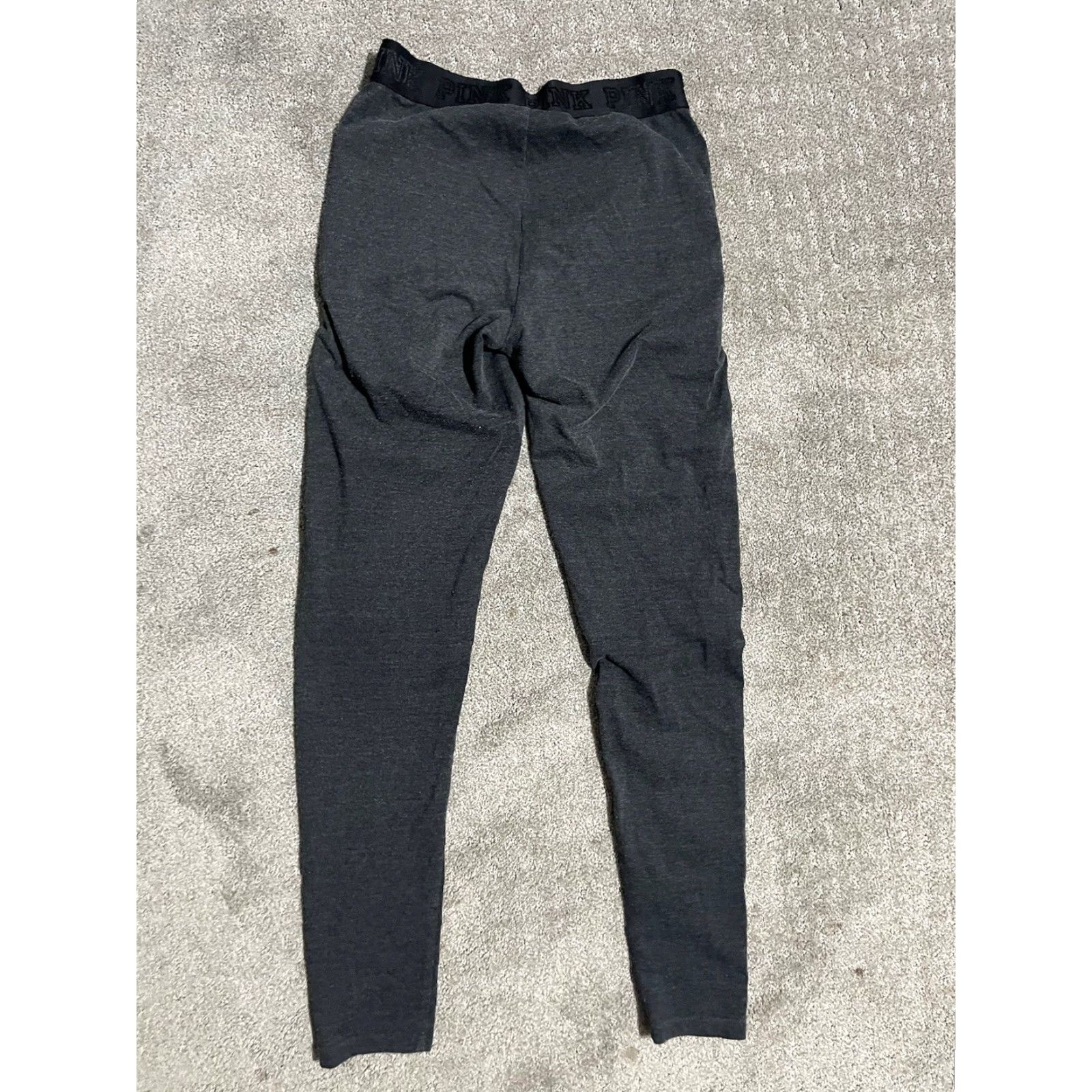 Victoria's Secret Vintage Pink Victoria's Secret Women’s Small Gray Solid Leggings Yoga Activewear Elastic Waist Size 28" / US 6 / IT 42 - 3 Thumbnail