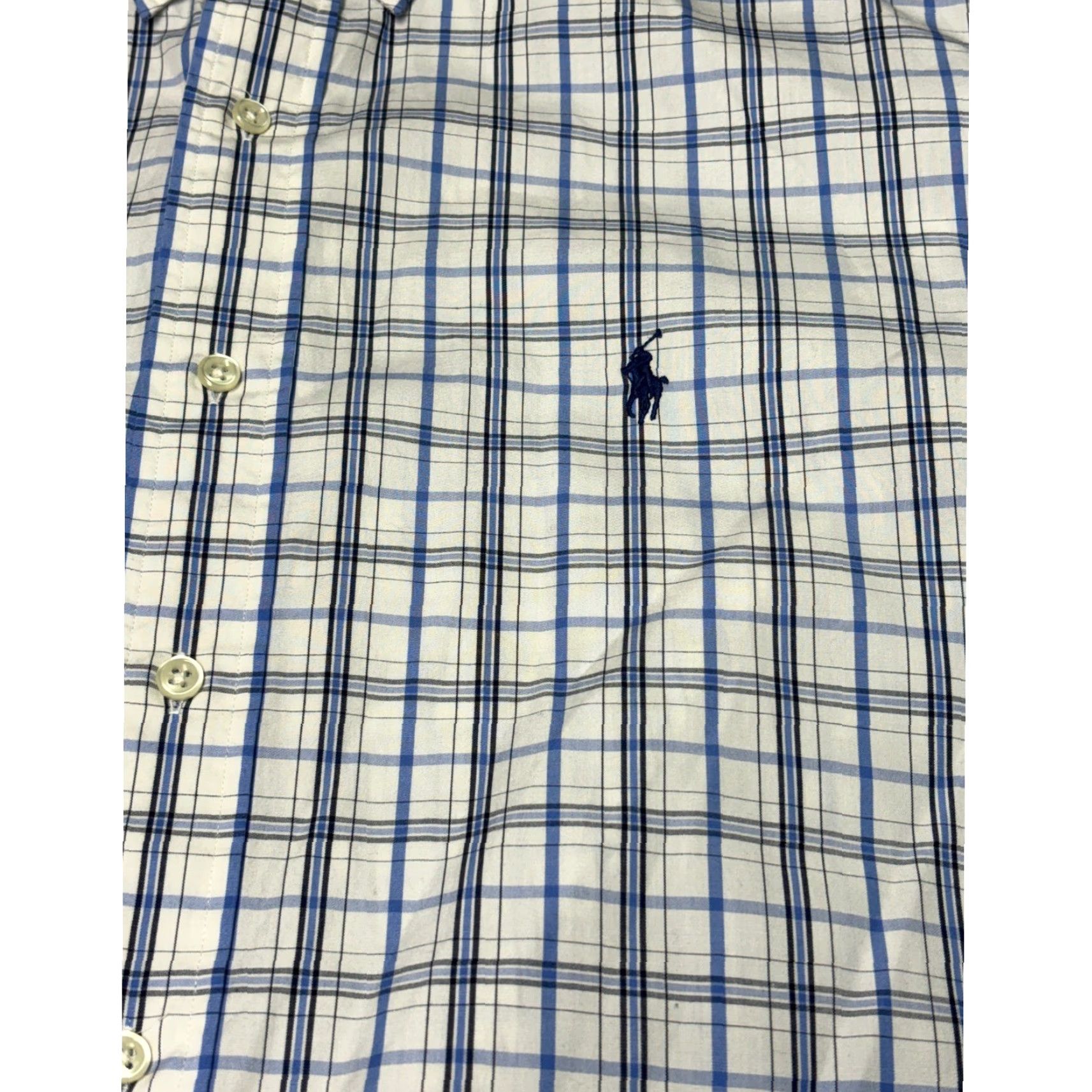 Polo Ralph Lauren Polo Ralph Lauren Blake Mens Large Blue White Plaid Cotton Button Down Shirt L Size US L / EU 52-54 / 3 - 2 Thumbnail