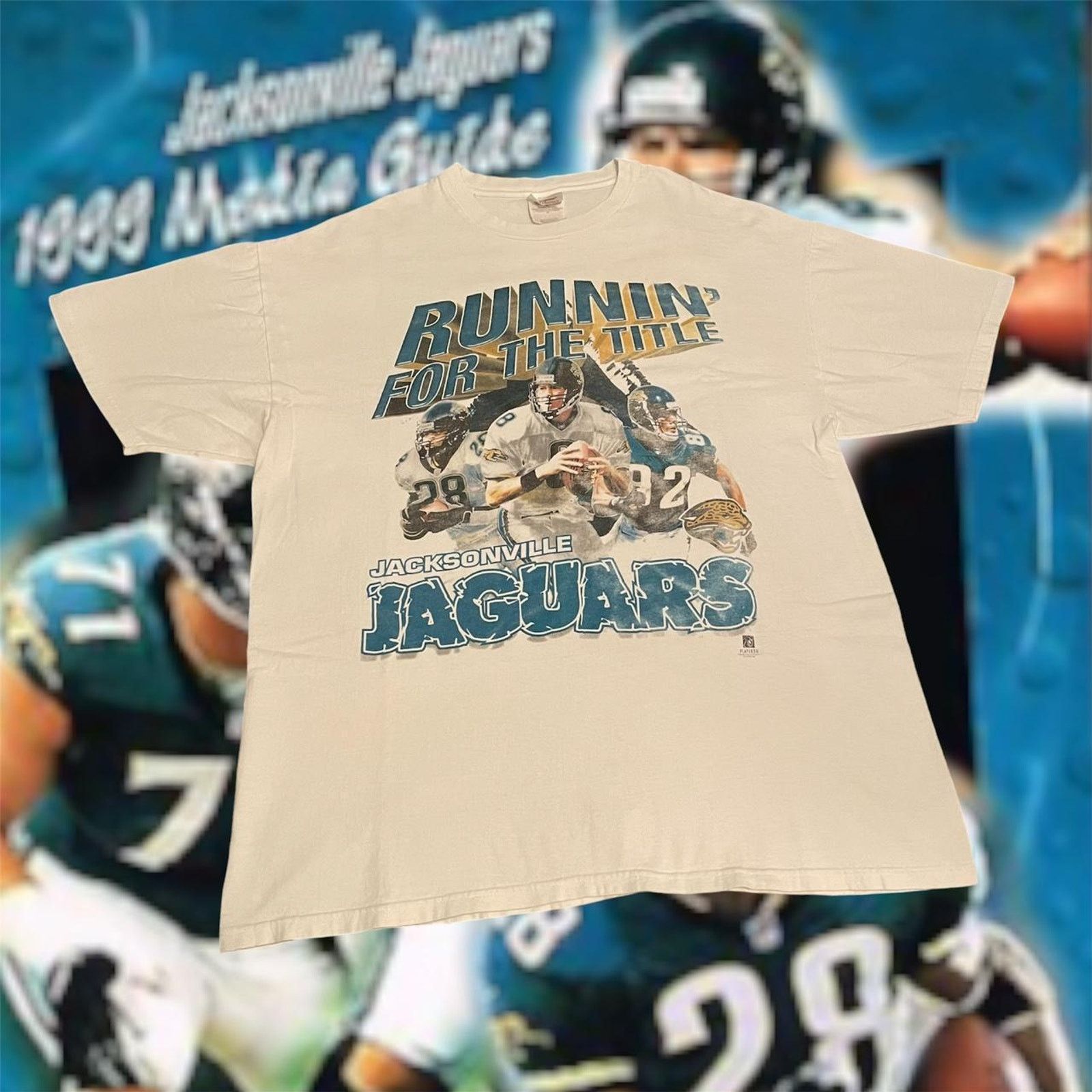 NFL × Pro Player × Vintage Vintage 90s NFL Jacksonville Jaguars Super Bowl Football Tee Size US XL / EU 56 / 4 - 1 Thumbnail