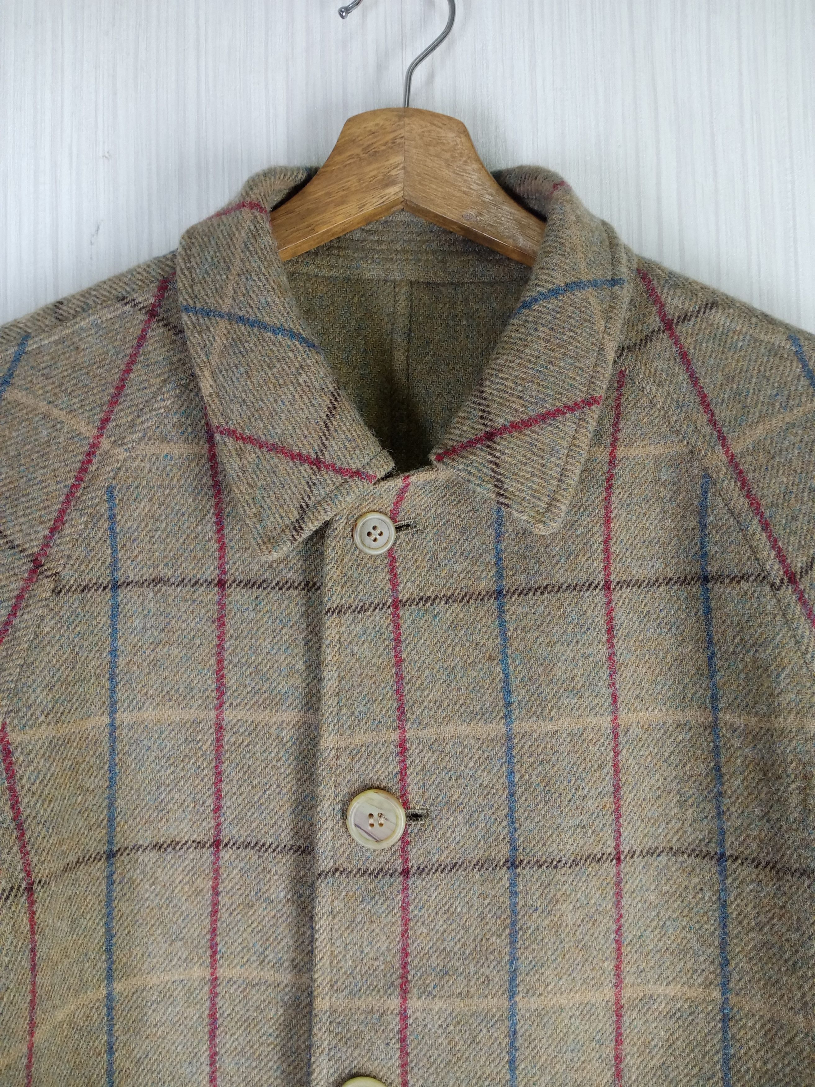 Burberry Rare Vintage 80s Burberrys Reversible Wool Long Jacket Size US M / EU 48-50 / 2 - 14 Thumbnail