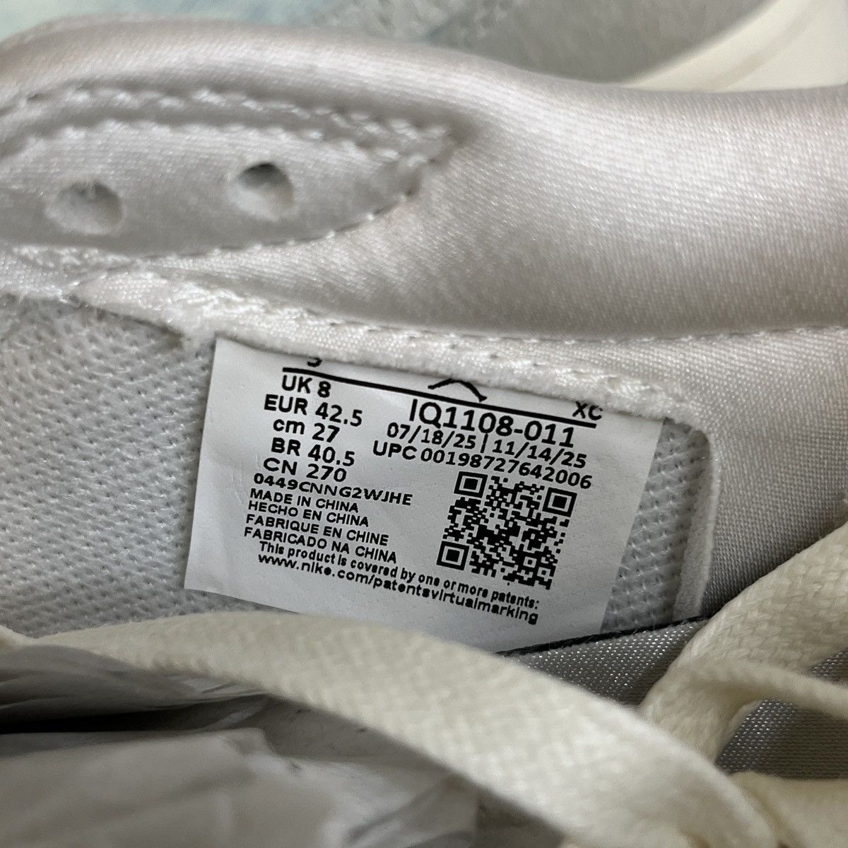 Jordan Brand Air Jordan 1 Retro Low OG GC “Football Grey/Sail” IQ1108-011 Size US 9 / EU 42 - 7 Thumbnail