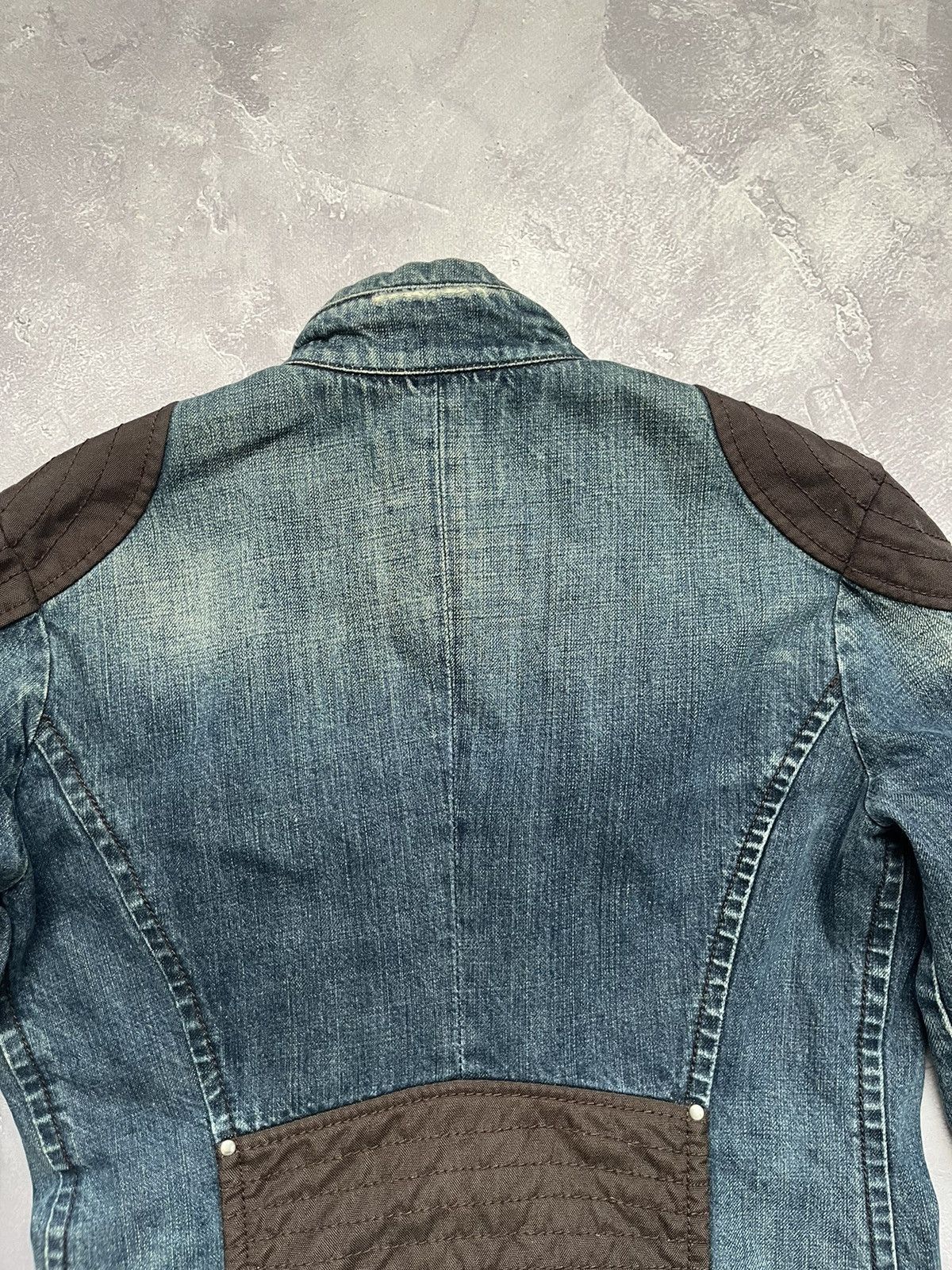 Honda Vintage Honda Racing Biker Gas Denim Jacket Blue Size L / US 10 / IT 46 - 12 Thumbnail