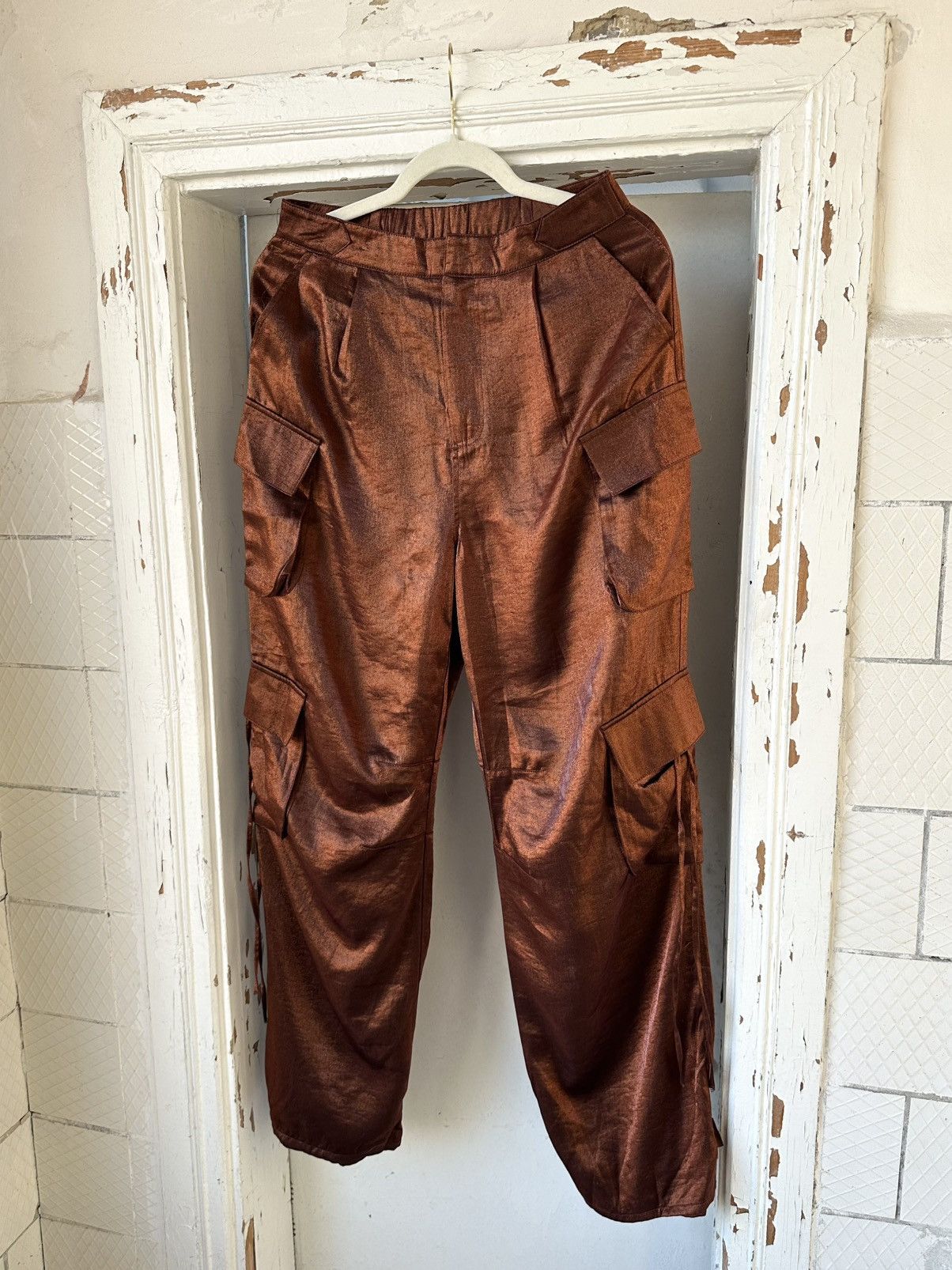 20471120 × Beauty Beast × Vintage Vintage Cargo Bondage Bronze Pants Size 32" / US 10 / IT 46 - 3 Thumbnail