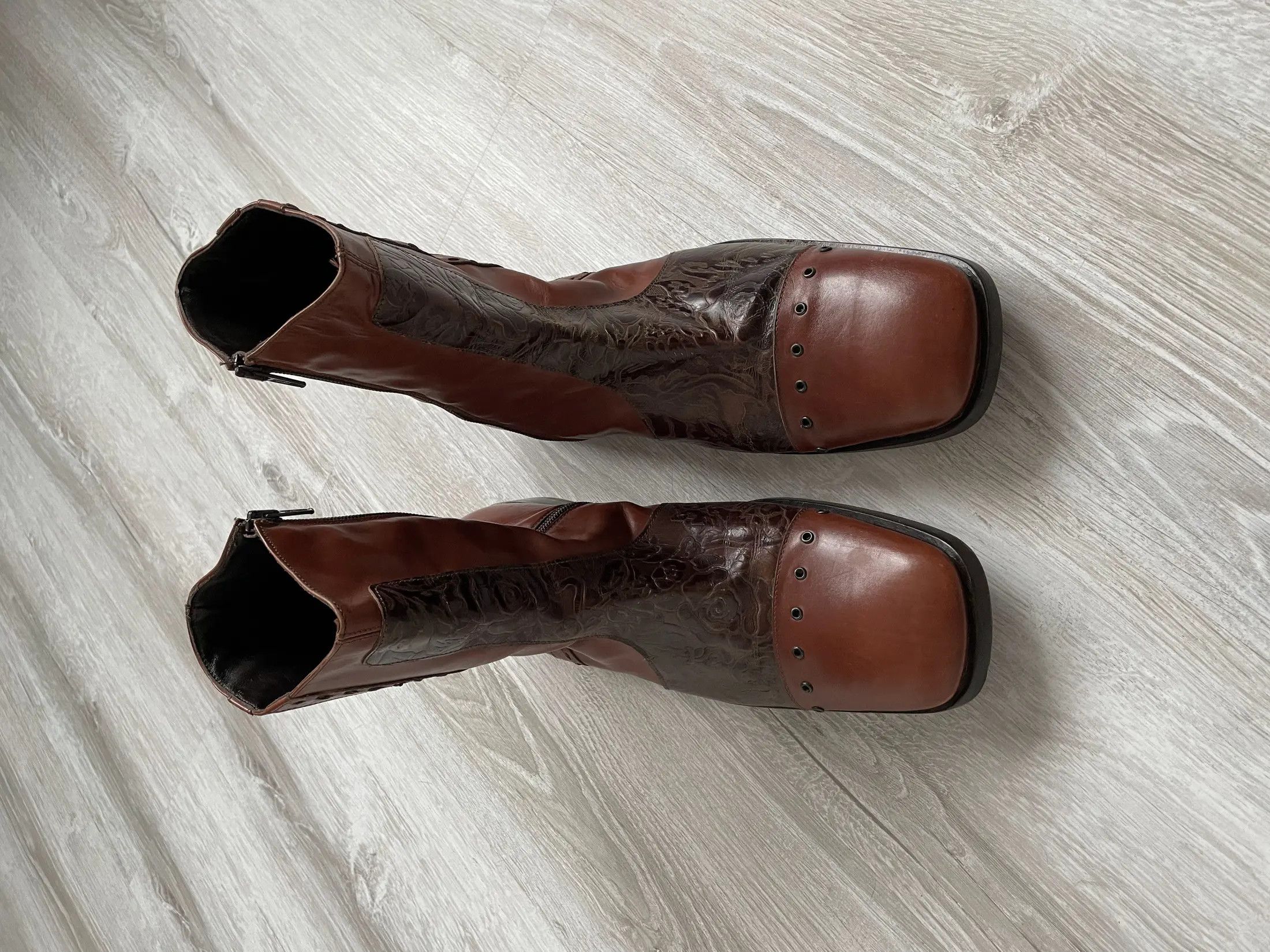 John Richmond John Richmond Texas Leather Boots Size US 11 / EU 44 - 3 Thumbnail