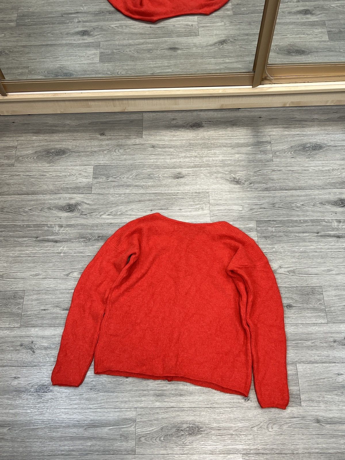 Sezane Women's Sezane Red Mohair-alpaca Rib-knit Cardigan Size M / US 6-8 / IT 42-44 - 10 Thumbnail