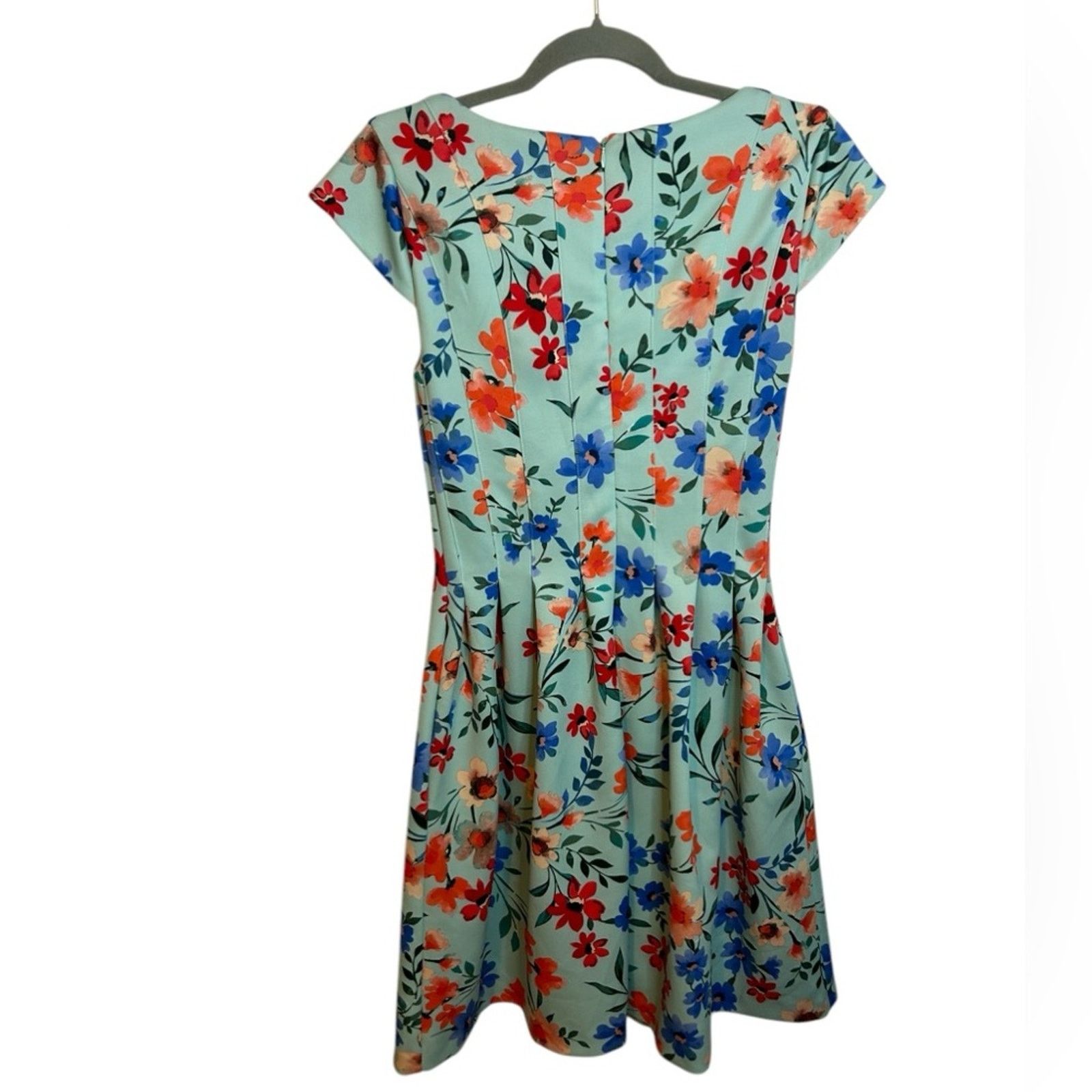 Calvin Klein Calvin Klein Colorful Floral Cap Sleeve Dress Size S / US 4 / IT 40 - 2 Thumbnail