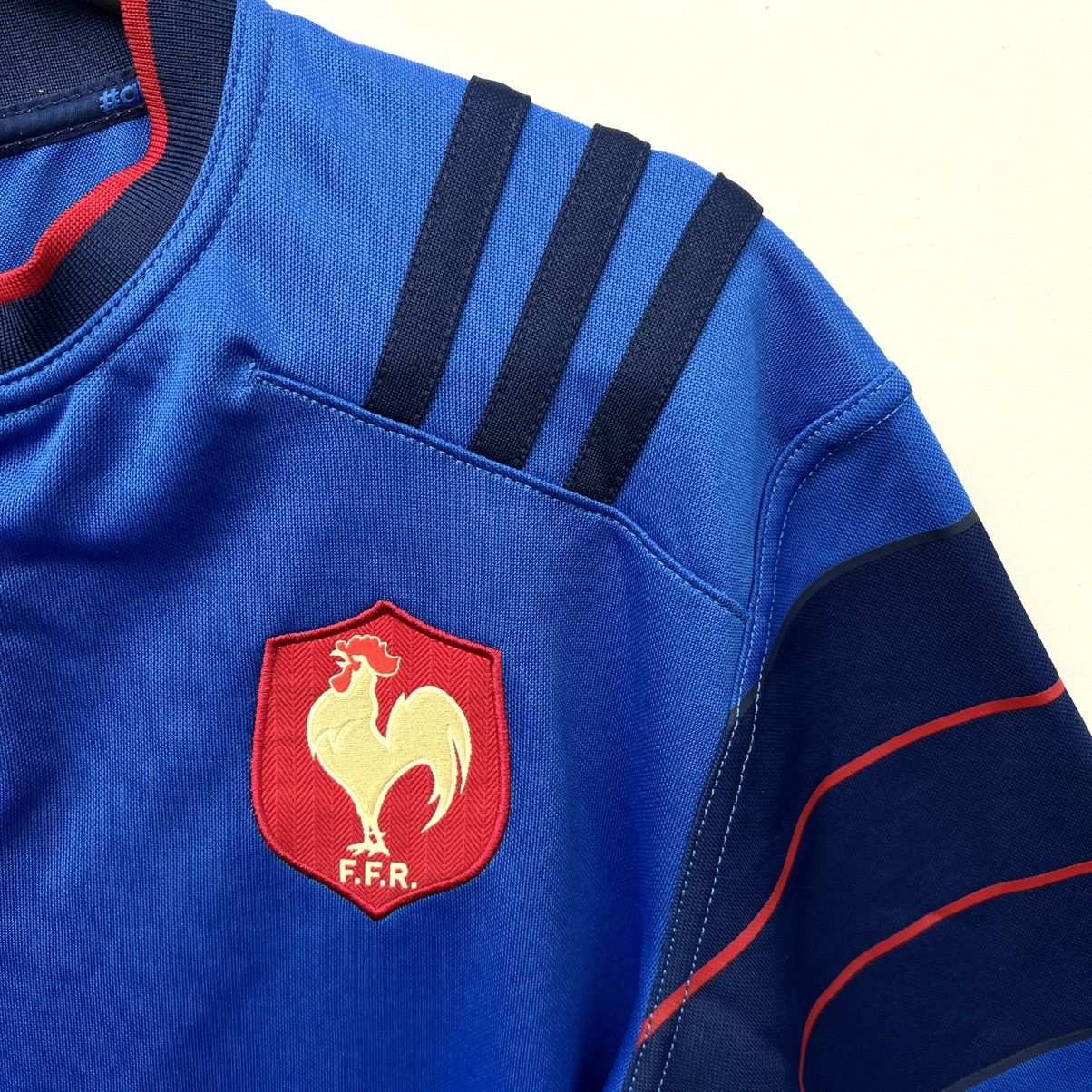 Adidas France 2015-2016 Home Rugby Jersey Shirt Size US L / EU 52-54 / 3 - 4 Thumbnail