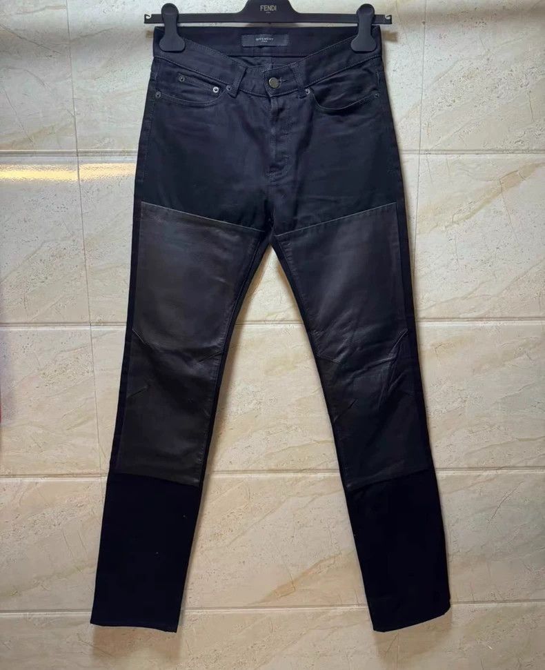 Givenchy Givenchy Size MPatch Leather Denim Pants 2506-Nextarrow Size US 29 - 1 Thumbnail