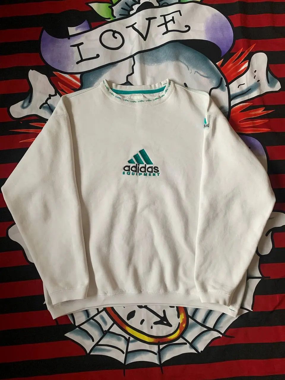 Adidas Adidas Equipment 90s sweatshirt in white Size XL RARE Size US XL / EU 56 / 4 - 1 Thumbnail