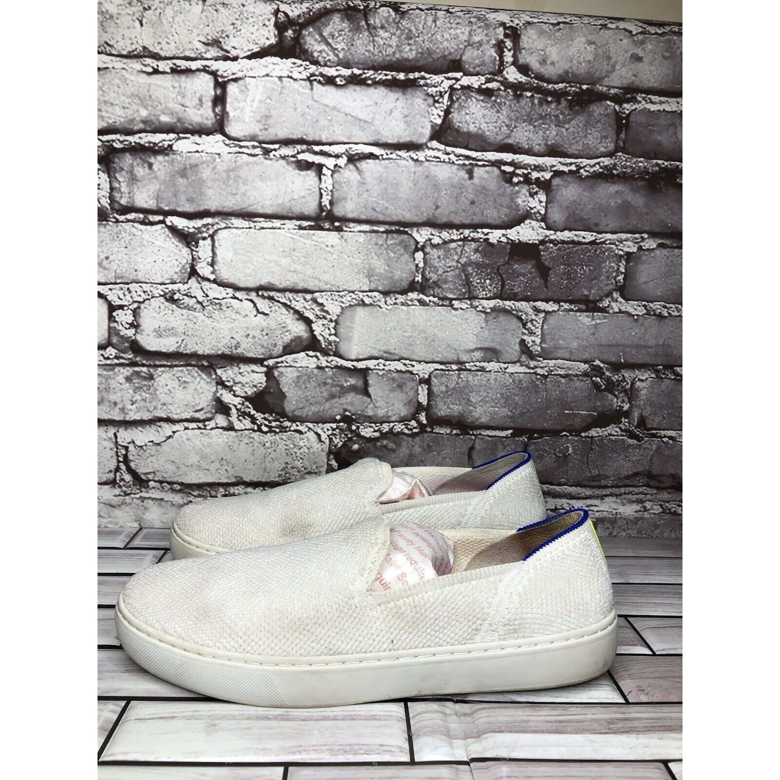 Other Rothy's The Sneakers White Terry Cloth Fabric Slip On Comfor Size US 9 / IT 39 - 13 Thumbnail