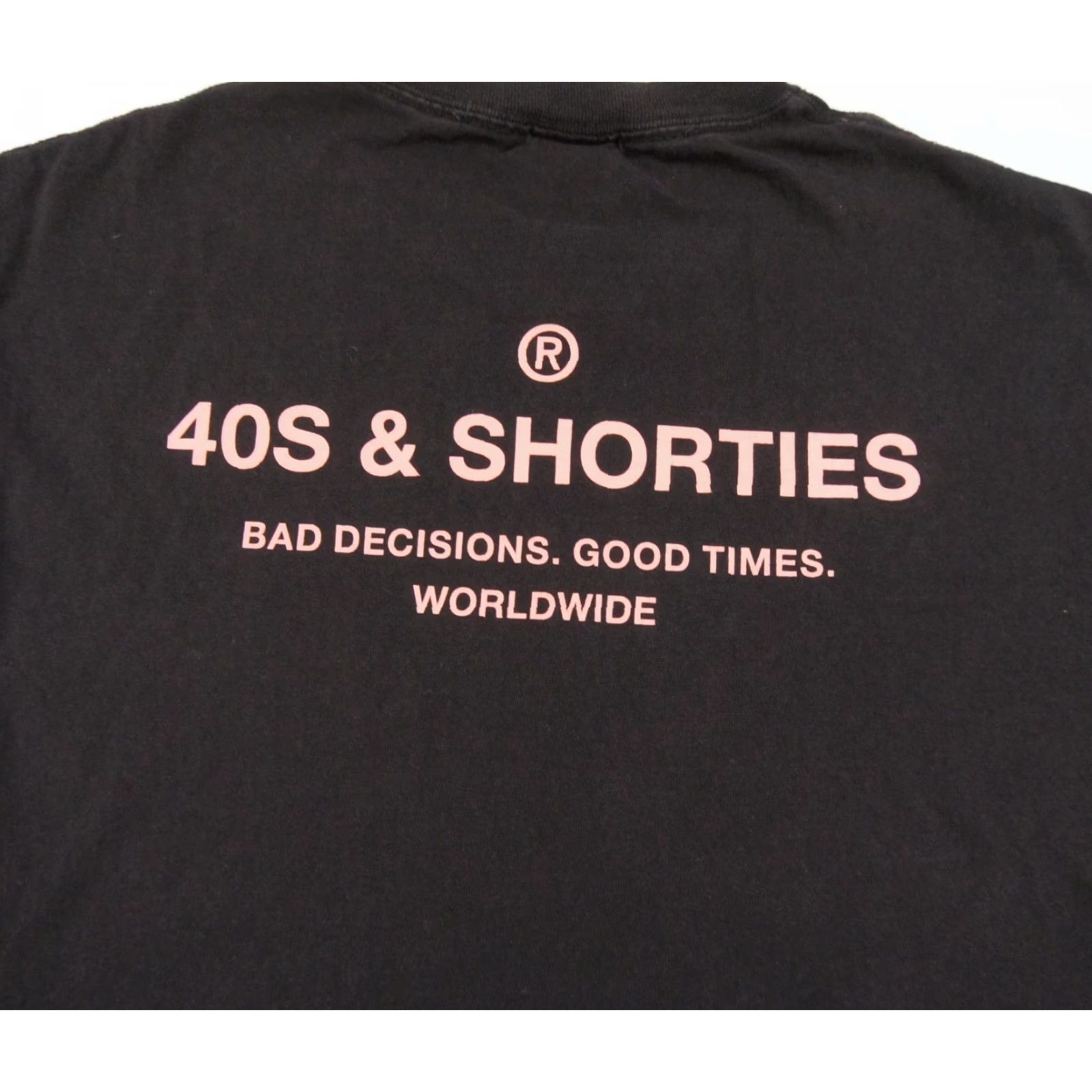 Vintage VINTAGE 40s & Shorties Shirt Mens Large Black Streetwear T-Shirt Skateboard Adult L Black Graphic Tee Mens Size US L / EU 52-54 / 3 - 5 Thumbnail