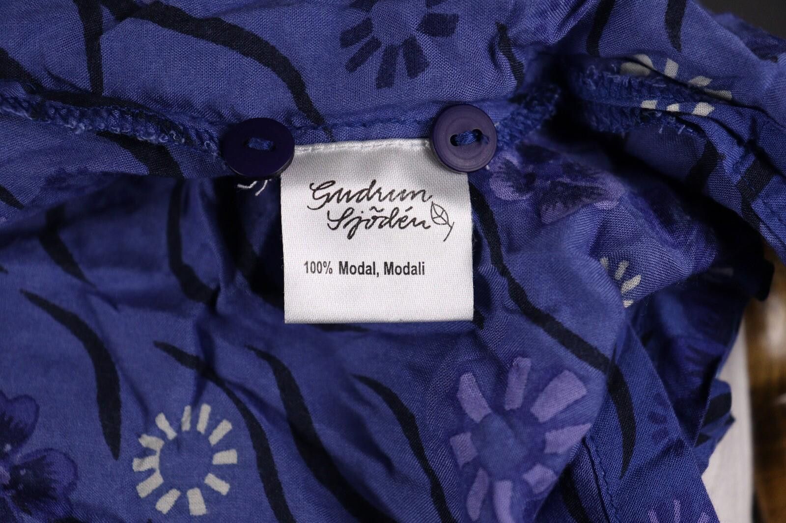 Designer Gudrun Sjode Blue Floral Print Textured Cardigan Size L Size L / US 10 / IT 46 - 9 Thumbnail