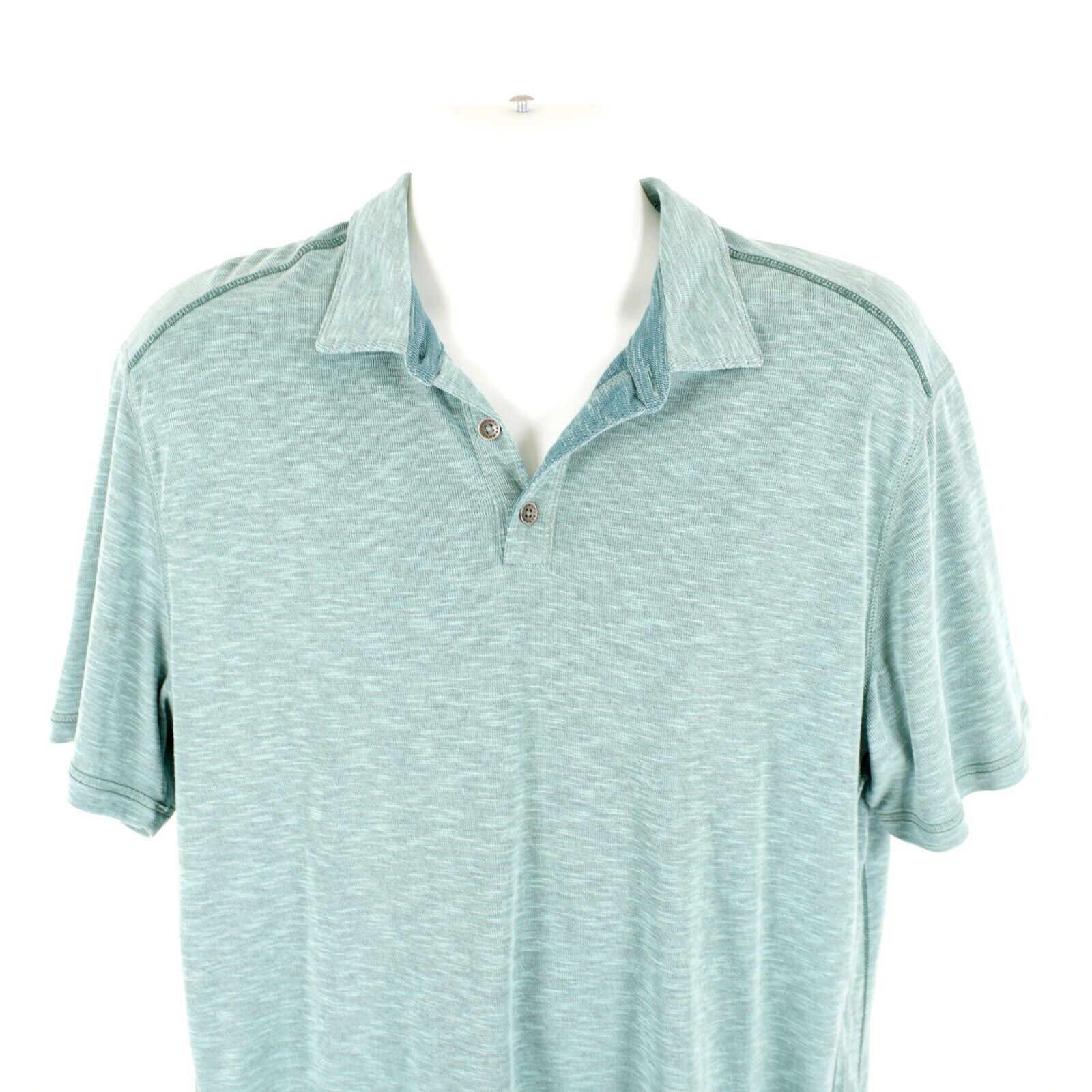 Tommy Bahama Tommy Bahama Large Polo Shirt Green Teal Island Zone Collard Size US L / EU 52-54 / 3 - 1 Thumbnail