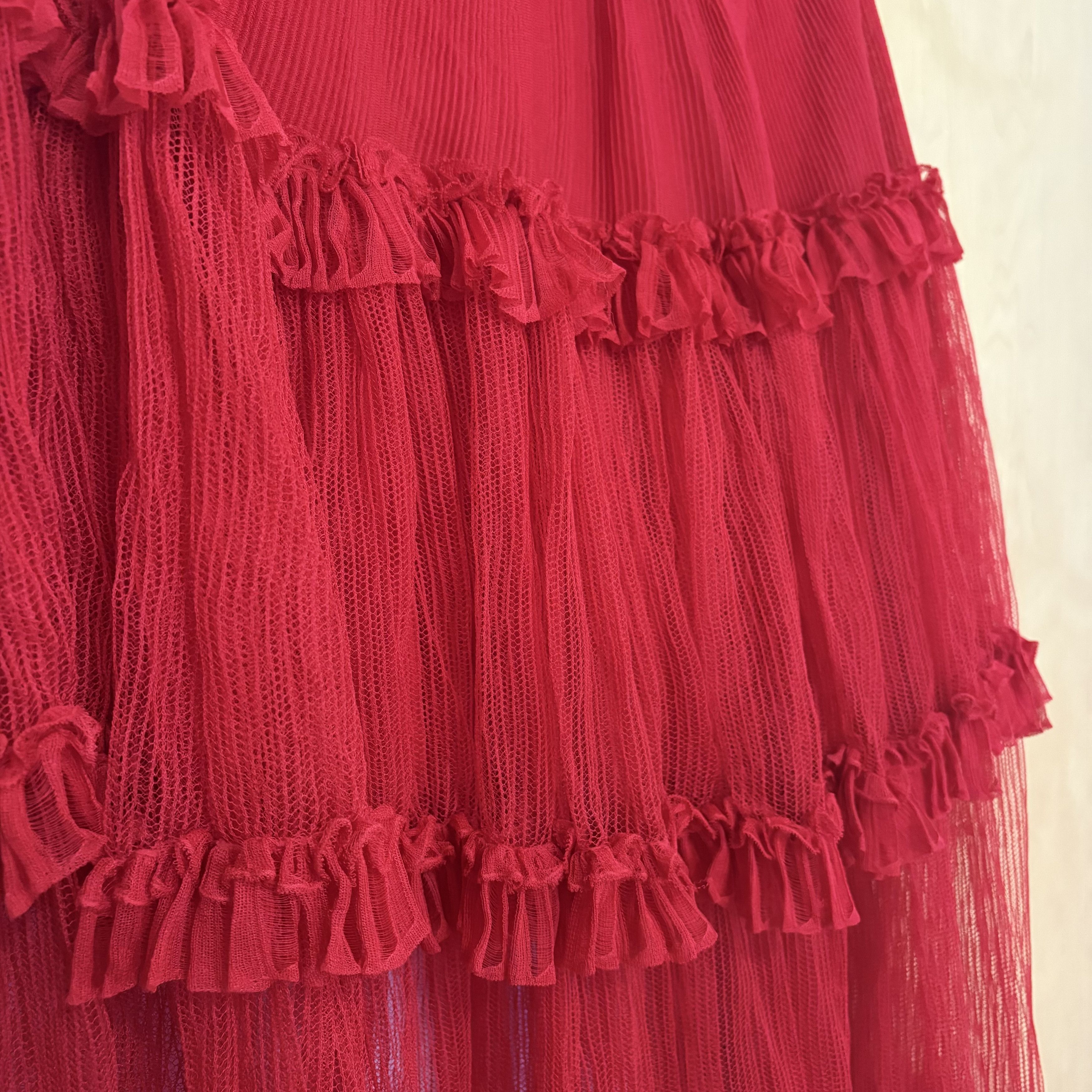 Alexander McQueen Alexander McQueen Resort SS 2020 Red Skirt Size 40" / US 18 - 4 Thumbnail