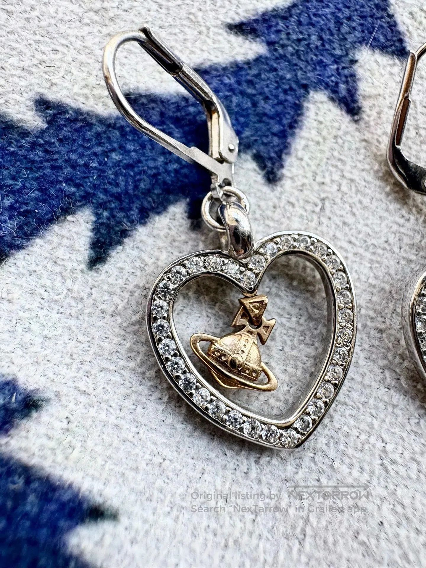 Vivienne Westwood Vivienne Westwood Silver Heart Saturn Earrings. Size ONE SIZE - 2 Thumbnail
