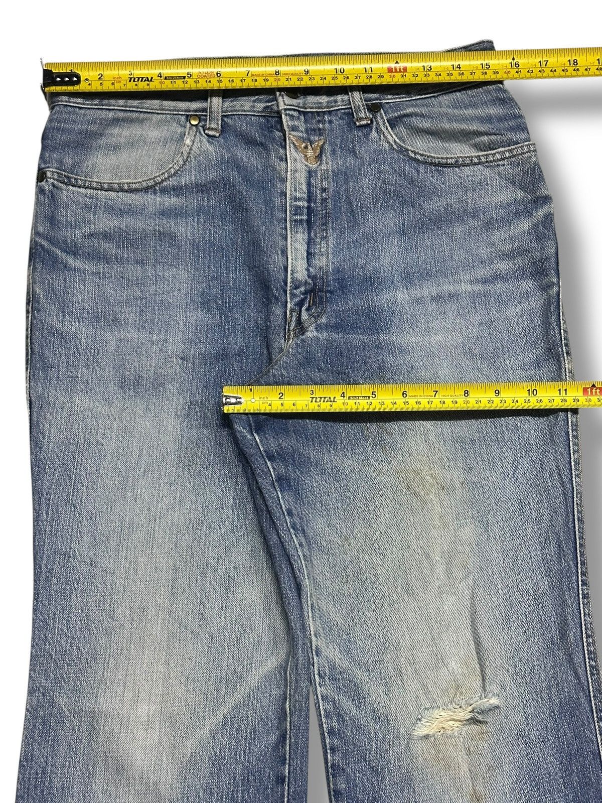 Blends Vintage Fiesta Blend Y2K Embroidered Jean American Eagle 🦅 Size US 31 - 15 Thumbnail