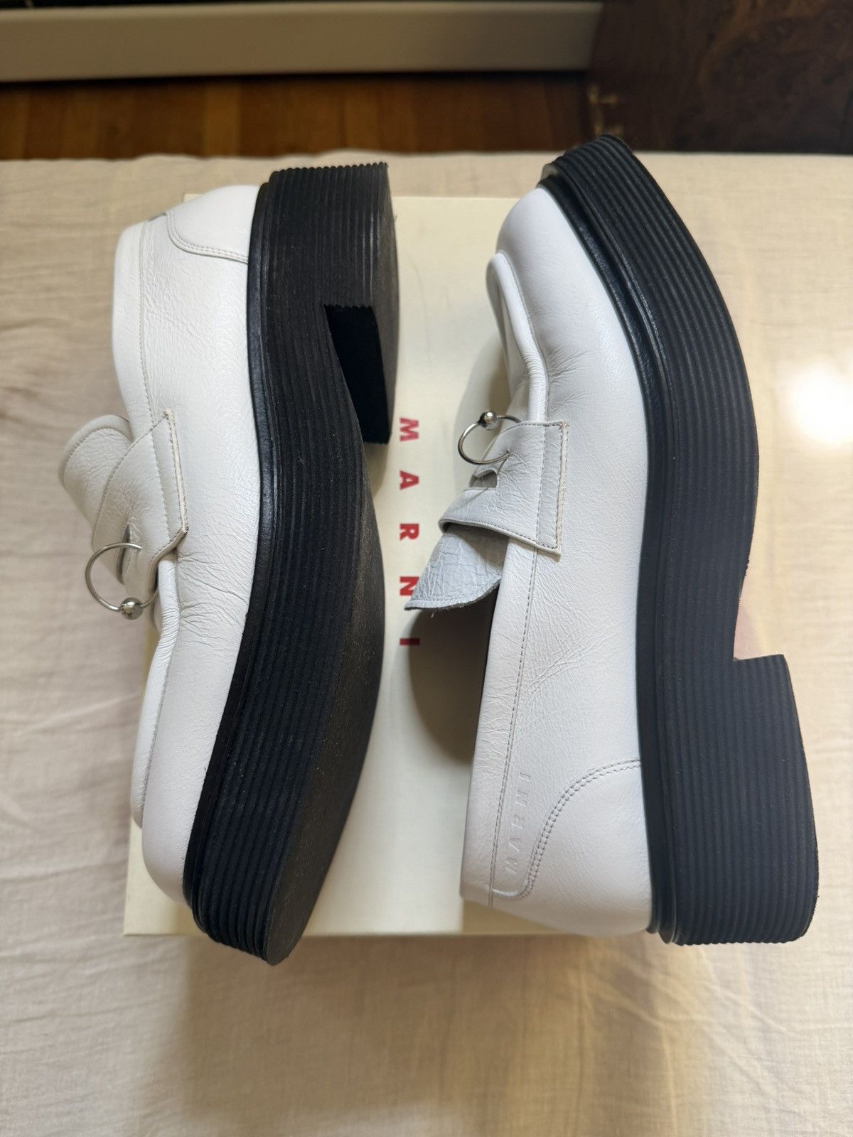 Marni Marni Square Toe Pierced Moccasin / Loafer Size US 11 / EU 44 - 7 Thumbnail