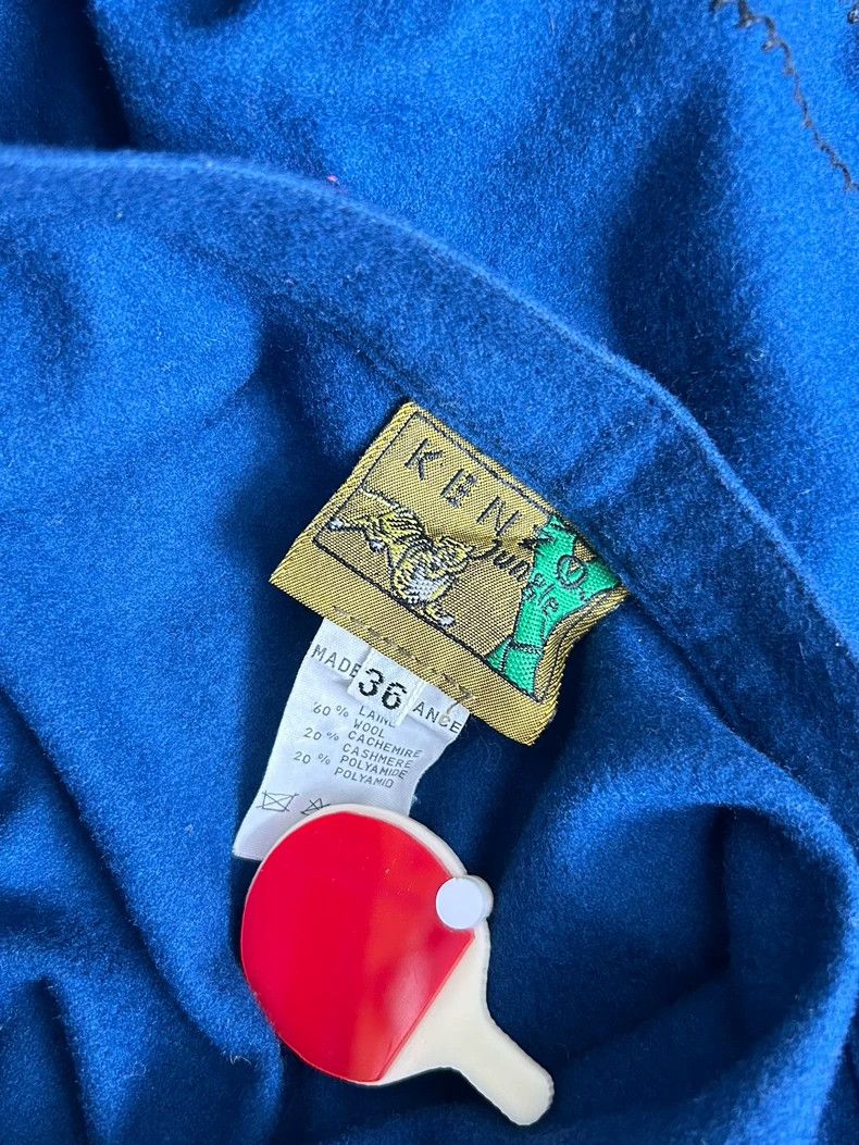 Kenzo KENZO Blue wool embroidered half dress Size 24" / US 00 / IT 34 - 9 Thumbnail