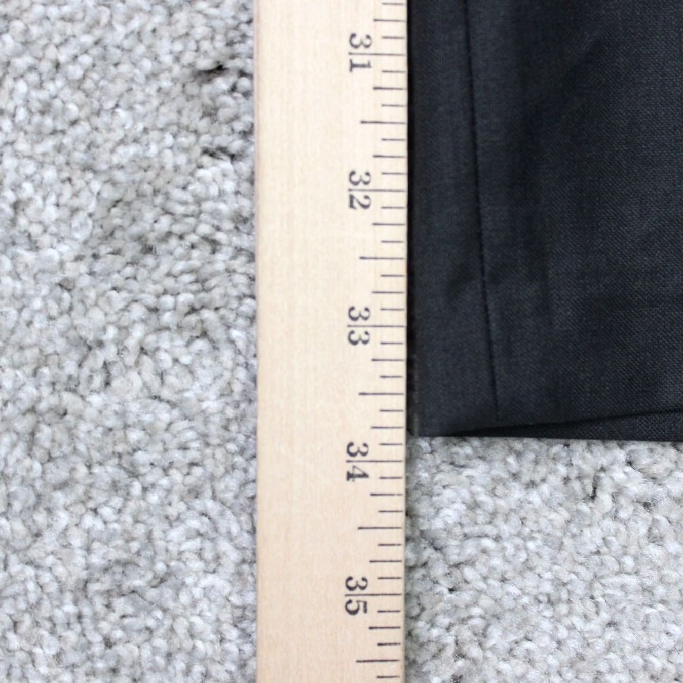 Liz Claiborne Claiborne Pants Mens 36 x 34 Black Pleated No Iron Sharkskin Dress Pants Regular Rise 10-12 In Cuffed Knit Linen Blend Wool Polyester Rayon Size US 36 / EU 52 - 3 Thumbnail
