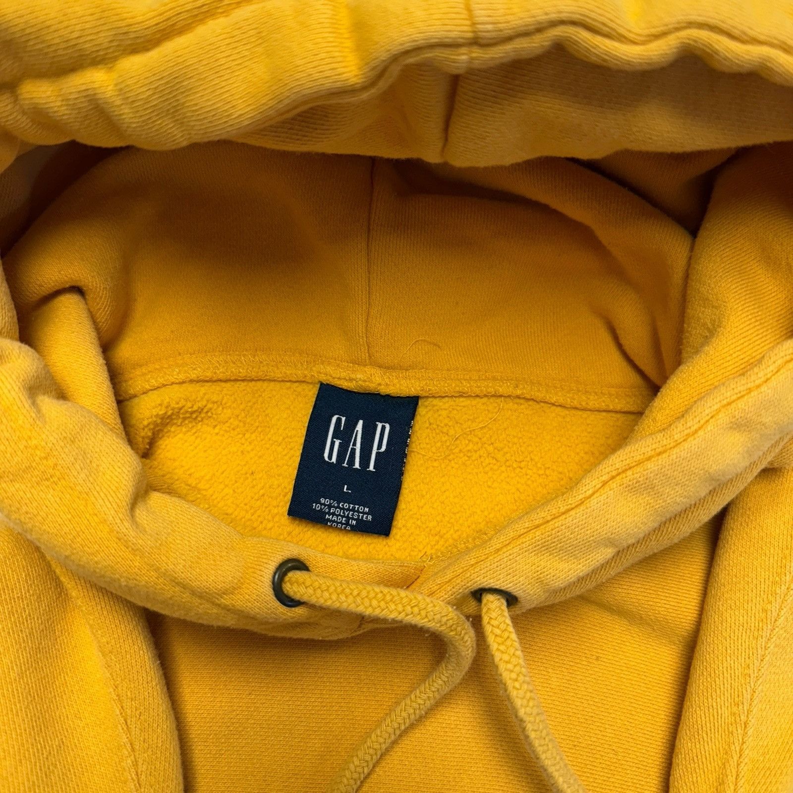 Gap Vintage Gap Hoodie Sweatshirt Mens Large Yellow Blank Skate Size US L / EU 52-54 / 3 - 9 Thumbnail