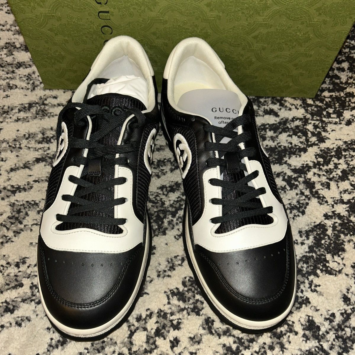 Gucci Gucci MAC80 Sneaker Black Off White Size US 10 / EU 43 - 2 Thumbnail