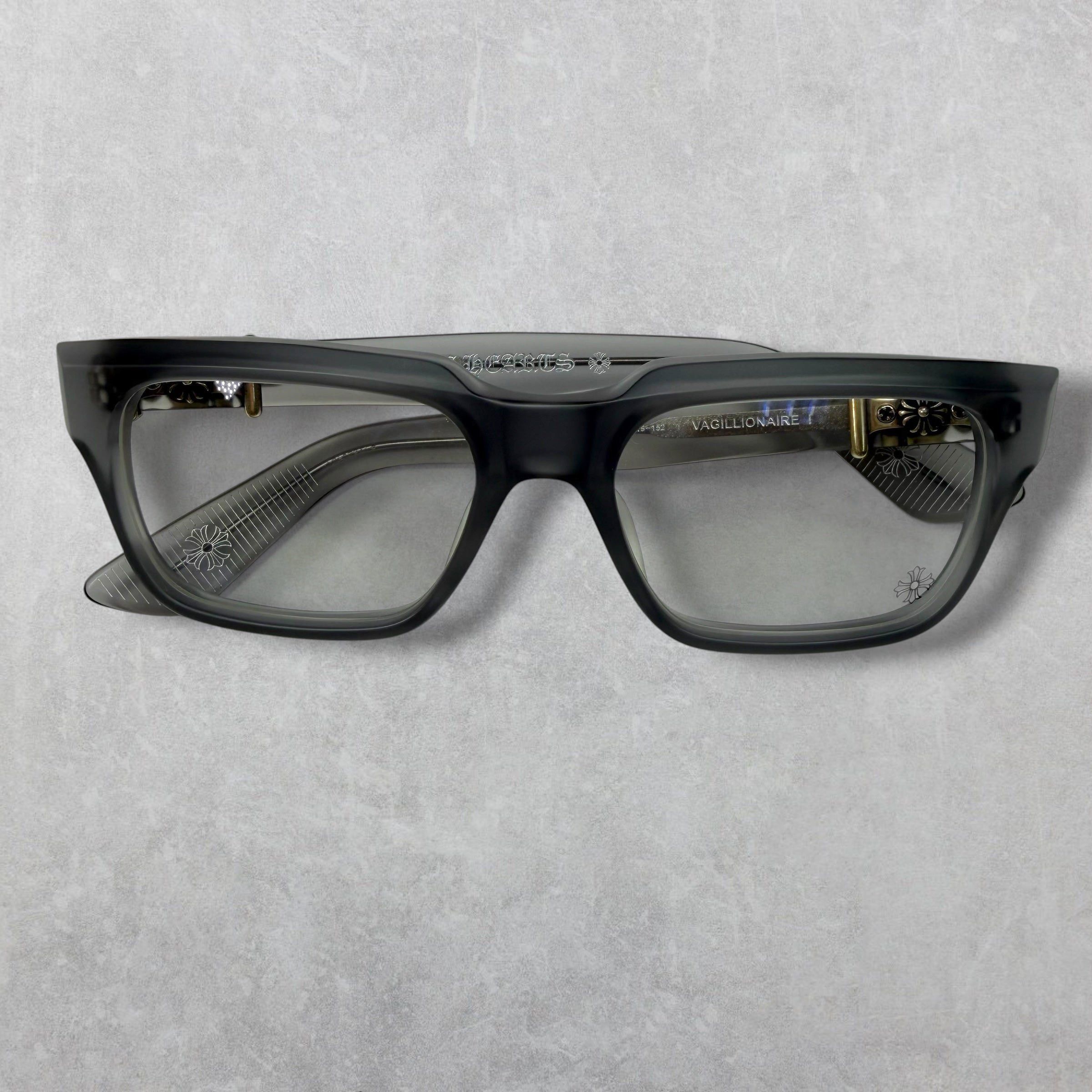 Chrome Hearts Chrome Hearts Vagillionaire I Matte Grey Glasses Size ONE SIZE - 4 Thumbnail
