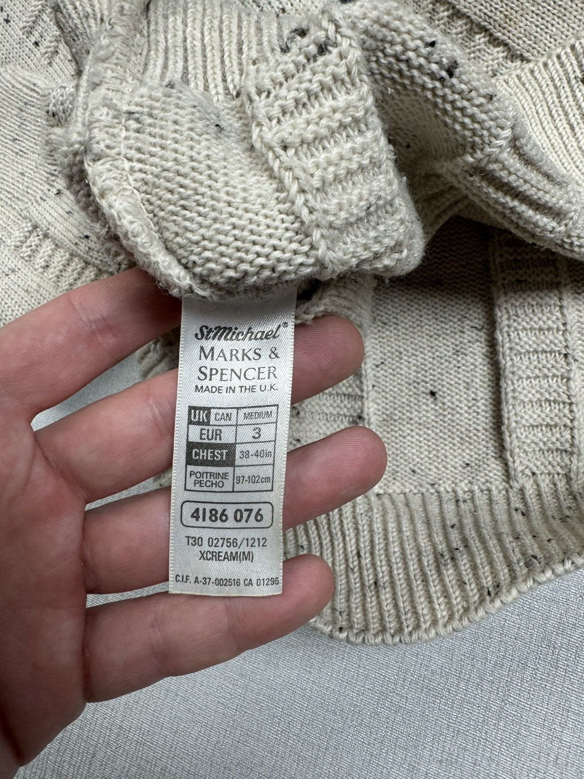 Japanese Brand × Marks & Spencer × Vintage Men’s Vintage Marks Spencer Crew Abstract Sweater size M Size US M / EU 48-50 / 2 - 5 Thumbnail