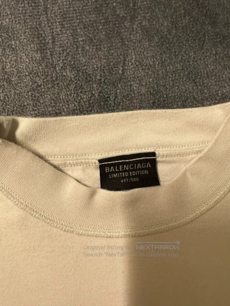 Balenciaga Balenciaga Pleated Distressed Short Sleeve Size US M / EU 48-50 / 2 - 3 Thumbnail