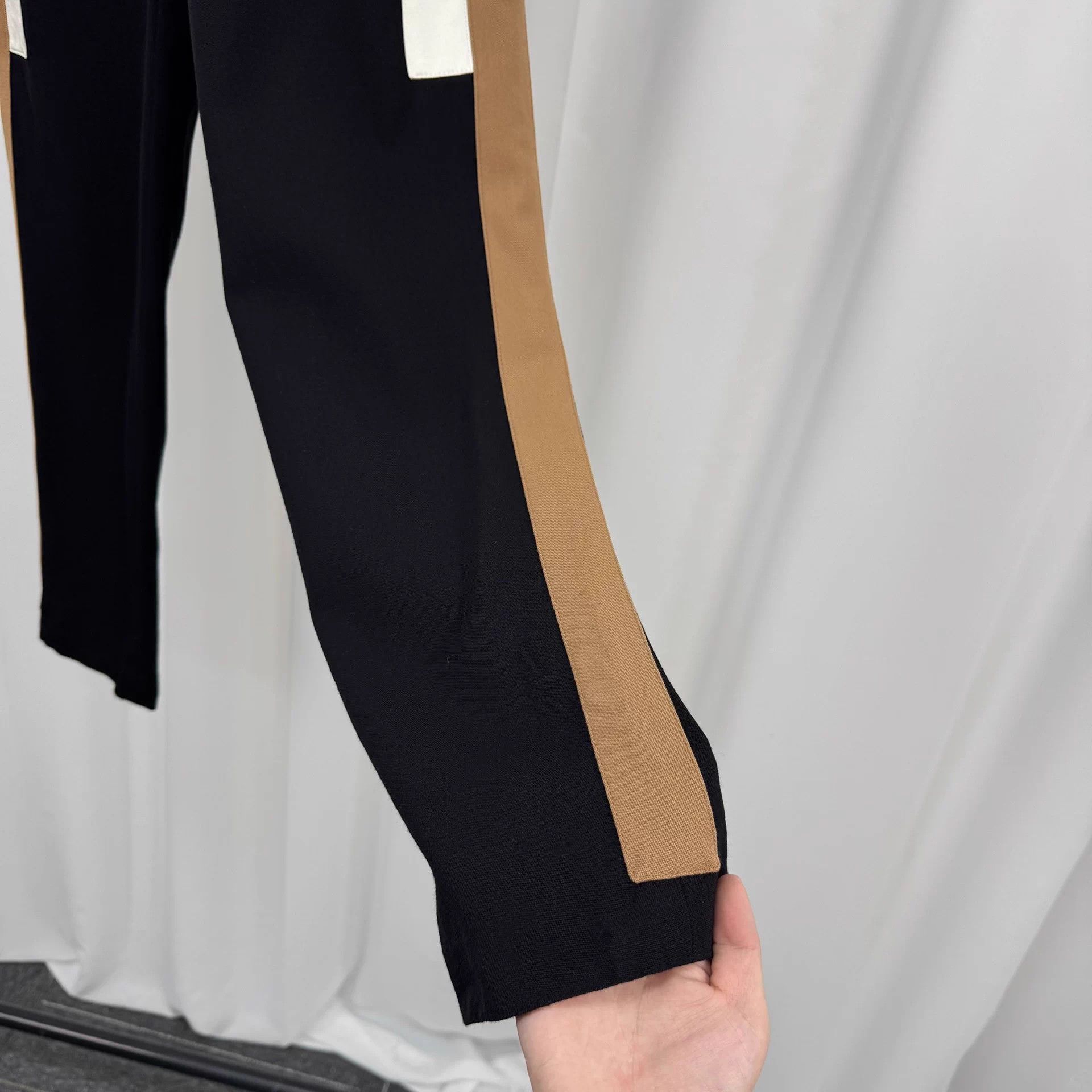 Burberry Burberry tan stripe wool casual pants UK6 99 new Size 26" / US 2 / IT 38 - 4 Thumbnail