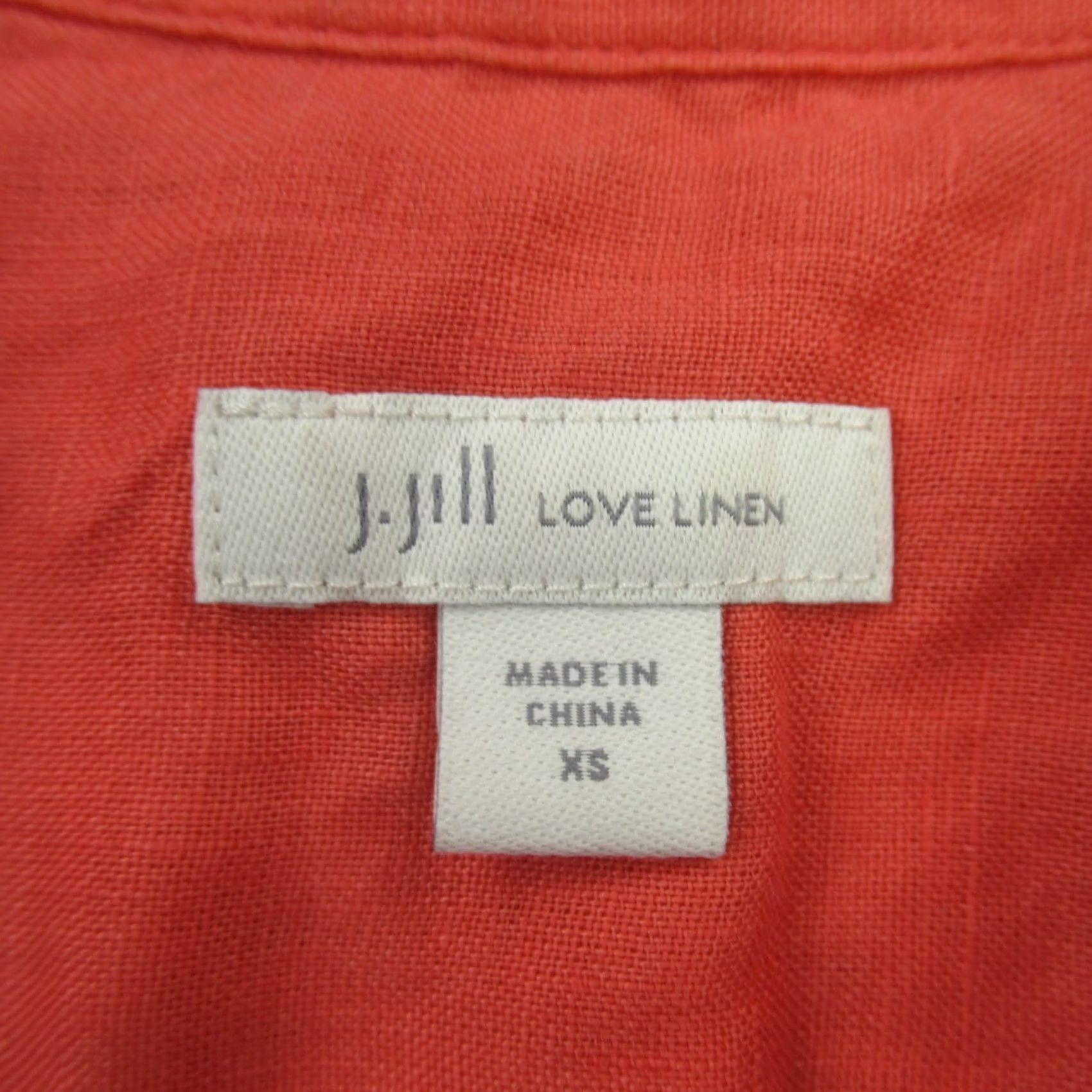 J. Jill J. Jill Shirt Womens XS Sleeveless Button Front Red Casual Lightweight Size XS / US 0-2 / IT 36-38 - 4 Thumbnail