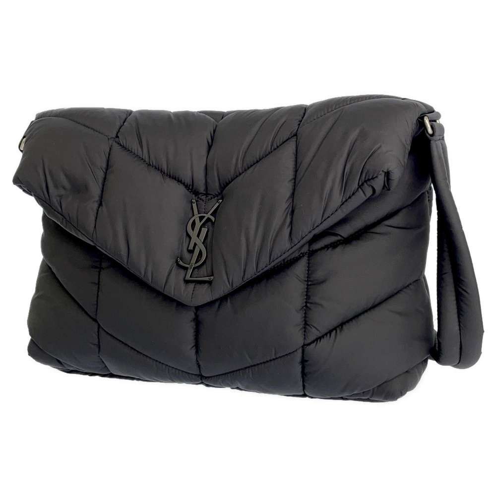 image of YVES Saint Laurent Paris Shoulder Bag Puffa Quilted Nylon Black, Women's