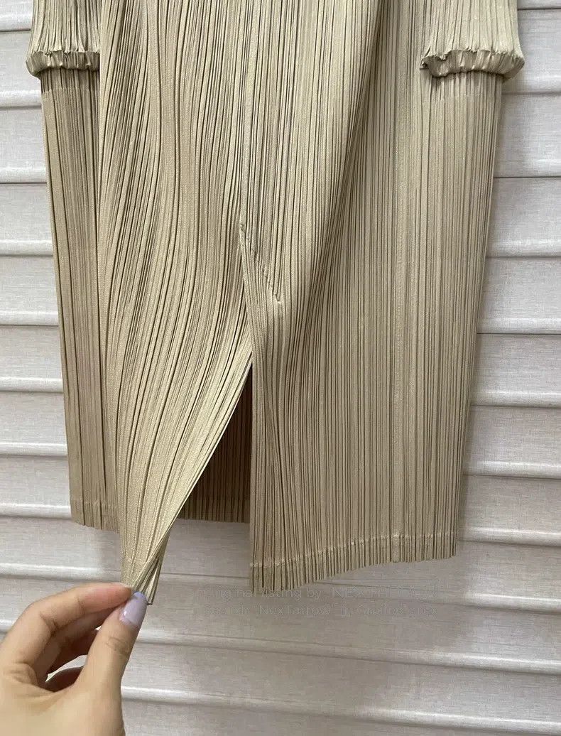 Issey Miyake Issey Miyake size:1 Brown Midi Skirt Size 23" - 3 Thumbnail