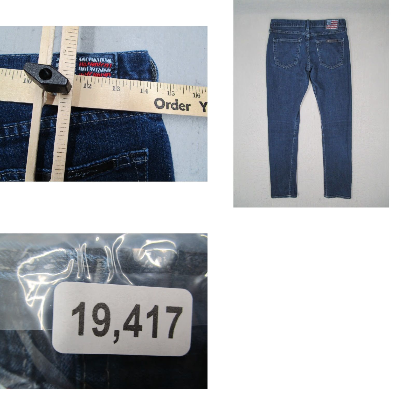 True Religion True Religion Jeans Women 24 Blue Brianna Low Rise Button Fly Denim 28x29 Size 42" / US 20 - 8 Thumbnail