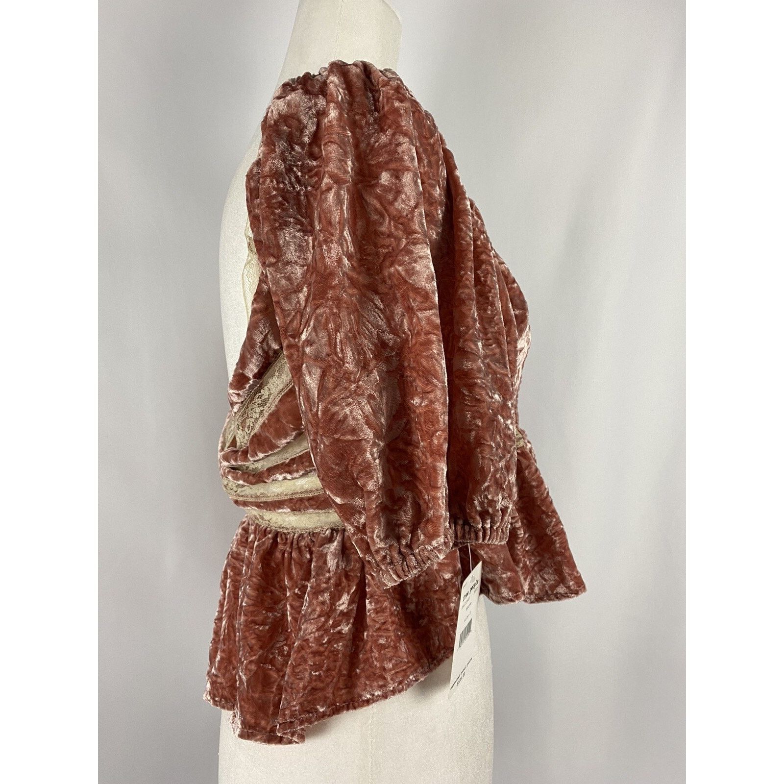 Free People New Free People Yours Truly Velvet Crop Top Size SA002092 Size S / US 4 / IT 40 - 6 Thumbnail