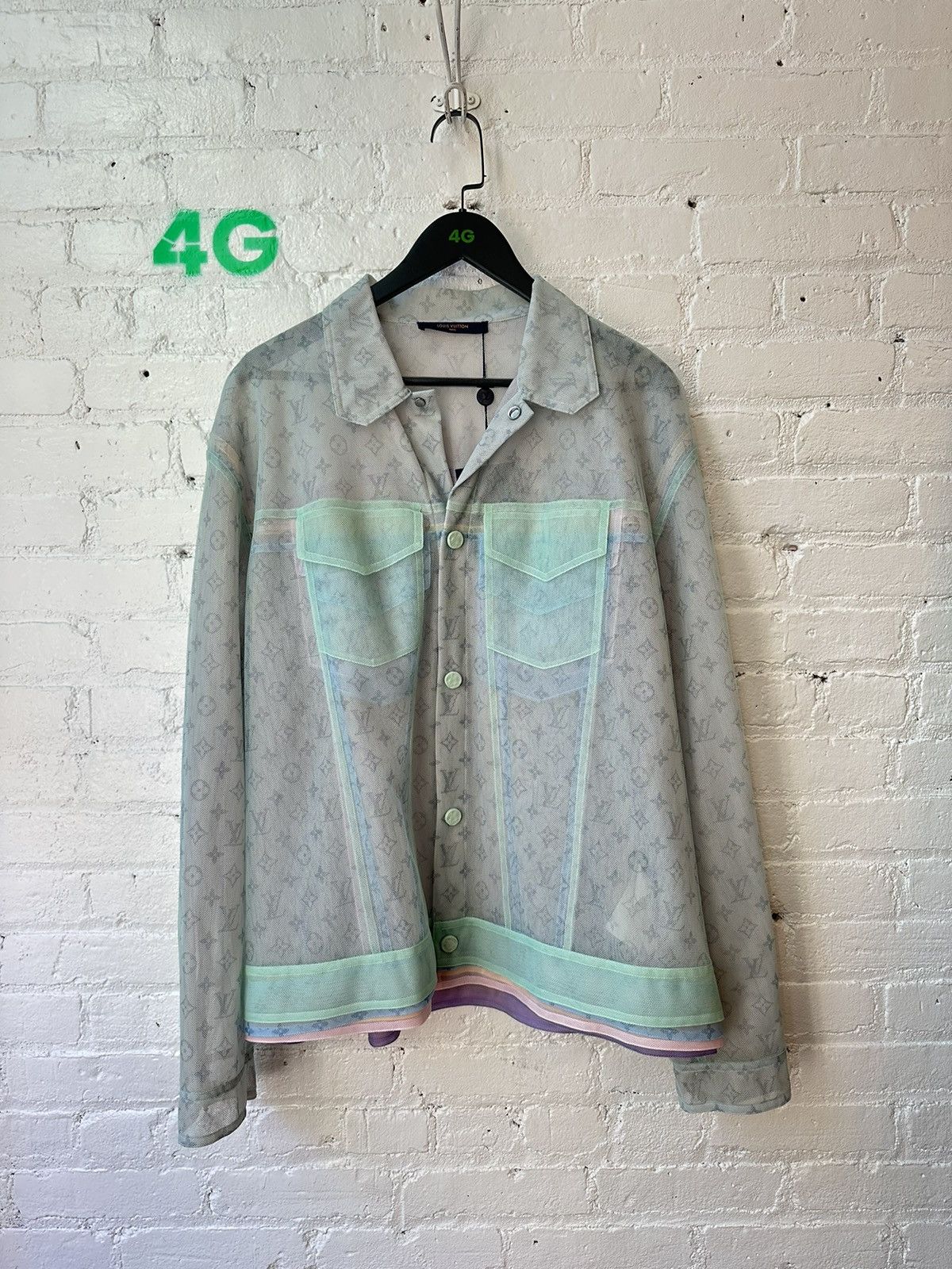 Louis Vuitton LOUIS VUITTON NETTED MONOGRAM JACKET Size US L / EU 52-54 / 3 - 1 Thumbnail