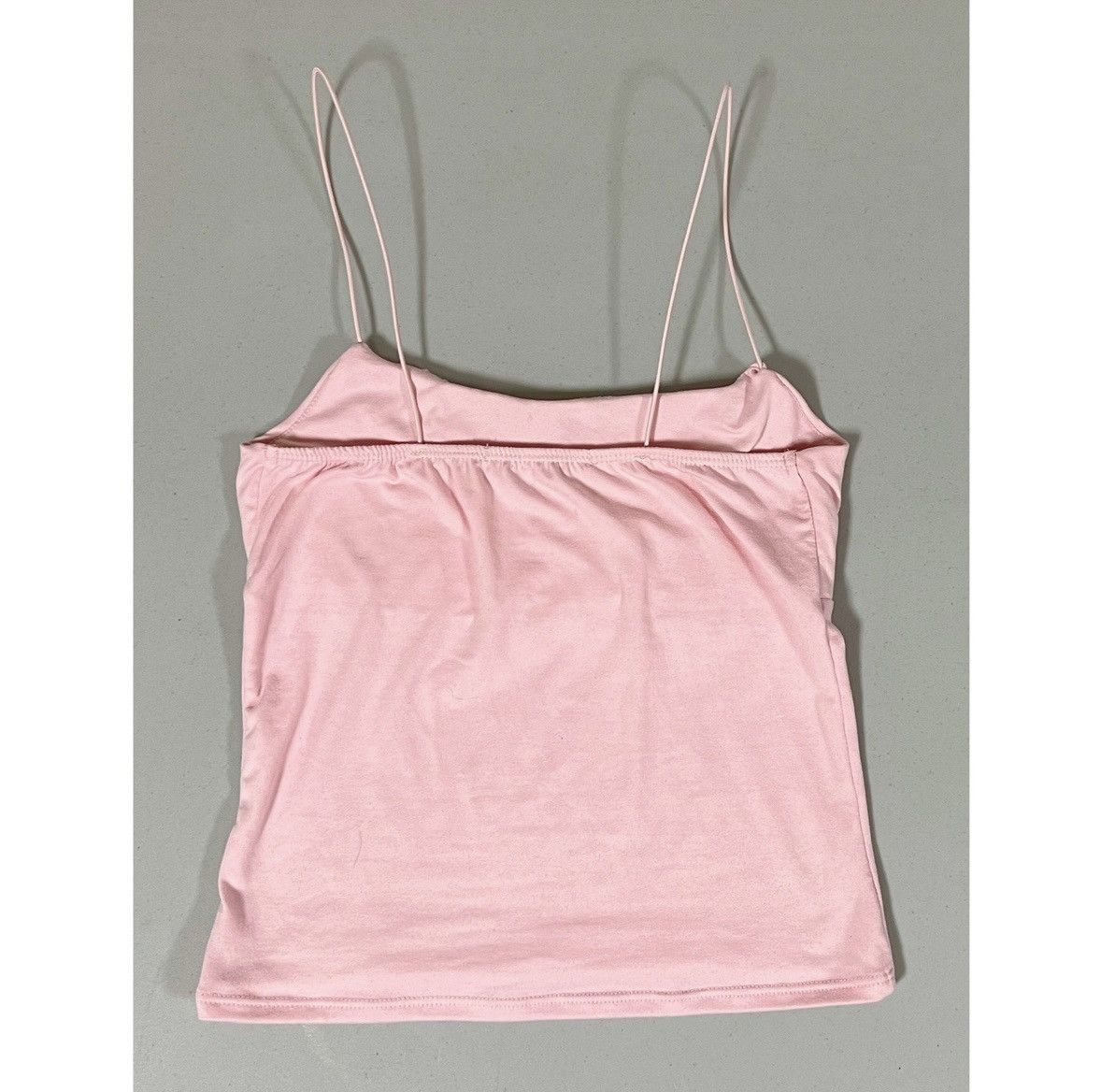 Vintage Pink Pastel Ruched Tank Crop Top Shirt Camisole Blouse XS 👚 Size XS / US 0-2 / IT 36-38 - 4 Thumbnail