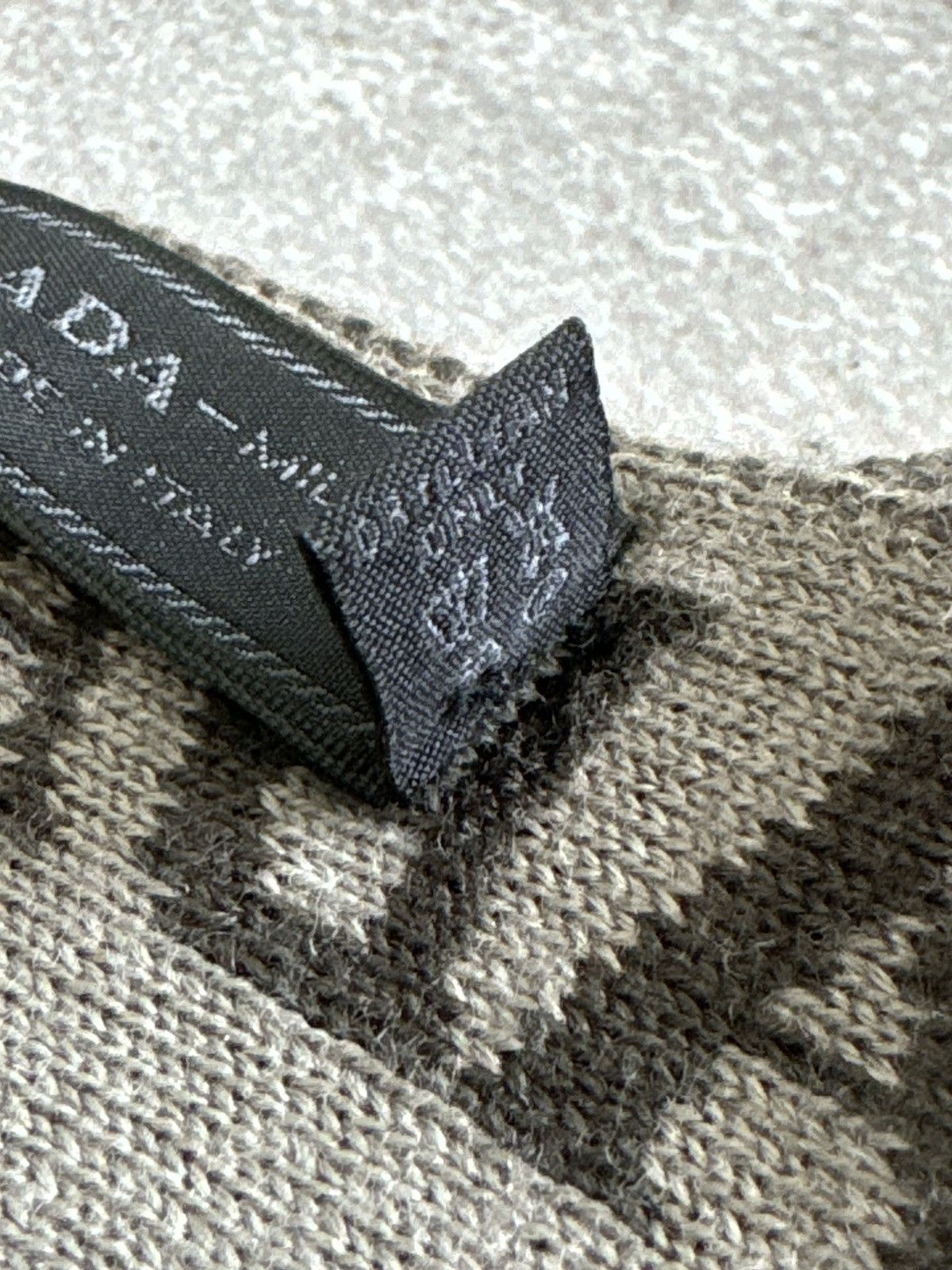Prada Prada Logo Intarsia Two-Tone wool scarf Size ONE SIZE - 7 Thumbnail