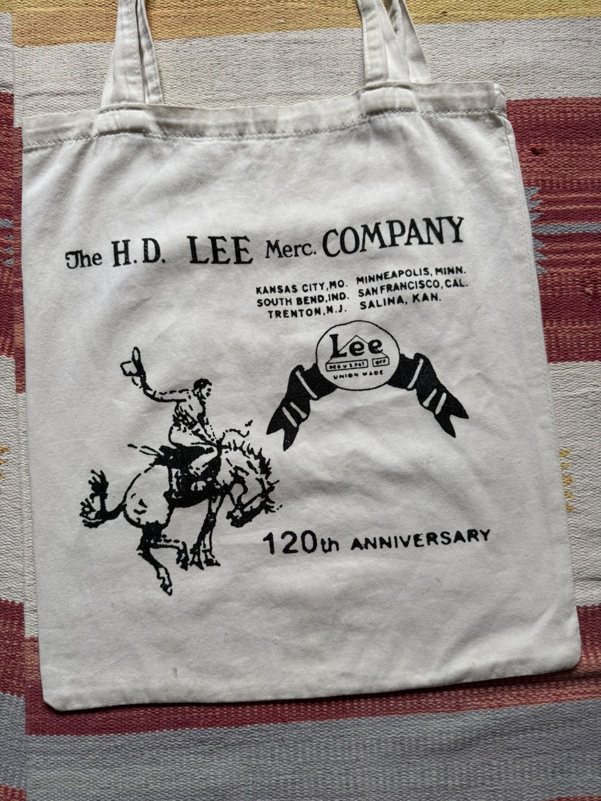 Lee Vintage Lee 120th Years Anniversary Cowboy Iconic Tote Bag Size ONE SIZE - 2 Thumbnail