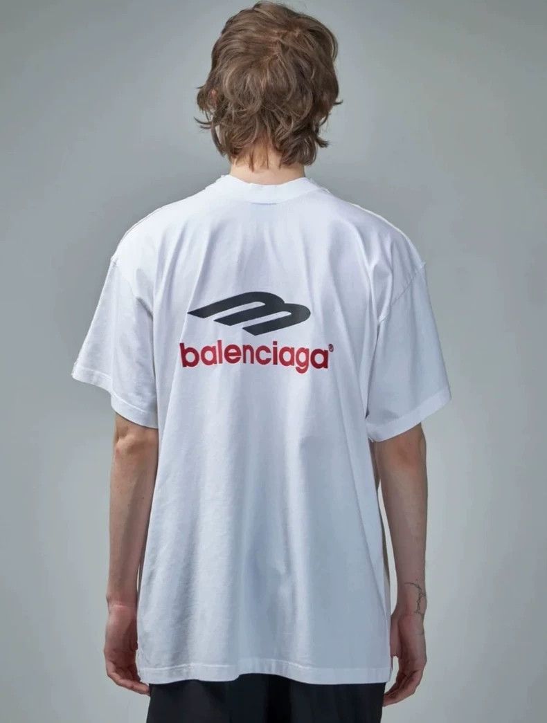 Balenciaga Balenciaga 24fw Tips Patchwork 3 Bsports Worn Short Sleeve Size US M / EU 48-50 / 2 - 9 Thumbnail
