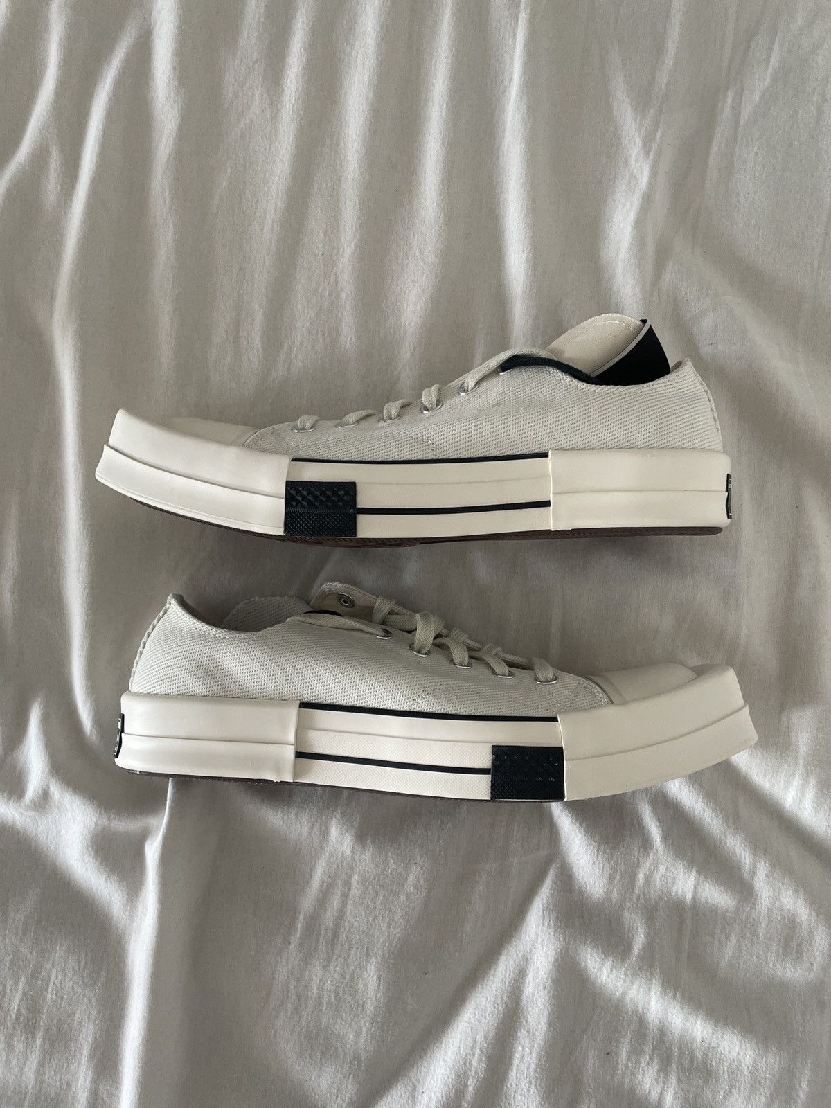 image of Rick Owens Converse Turbodrk White Shoes, Men's (Size 10)