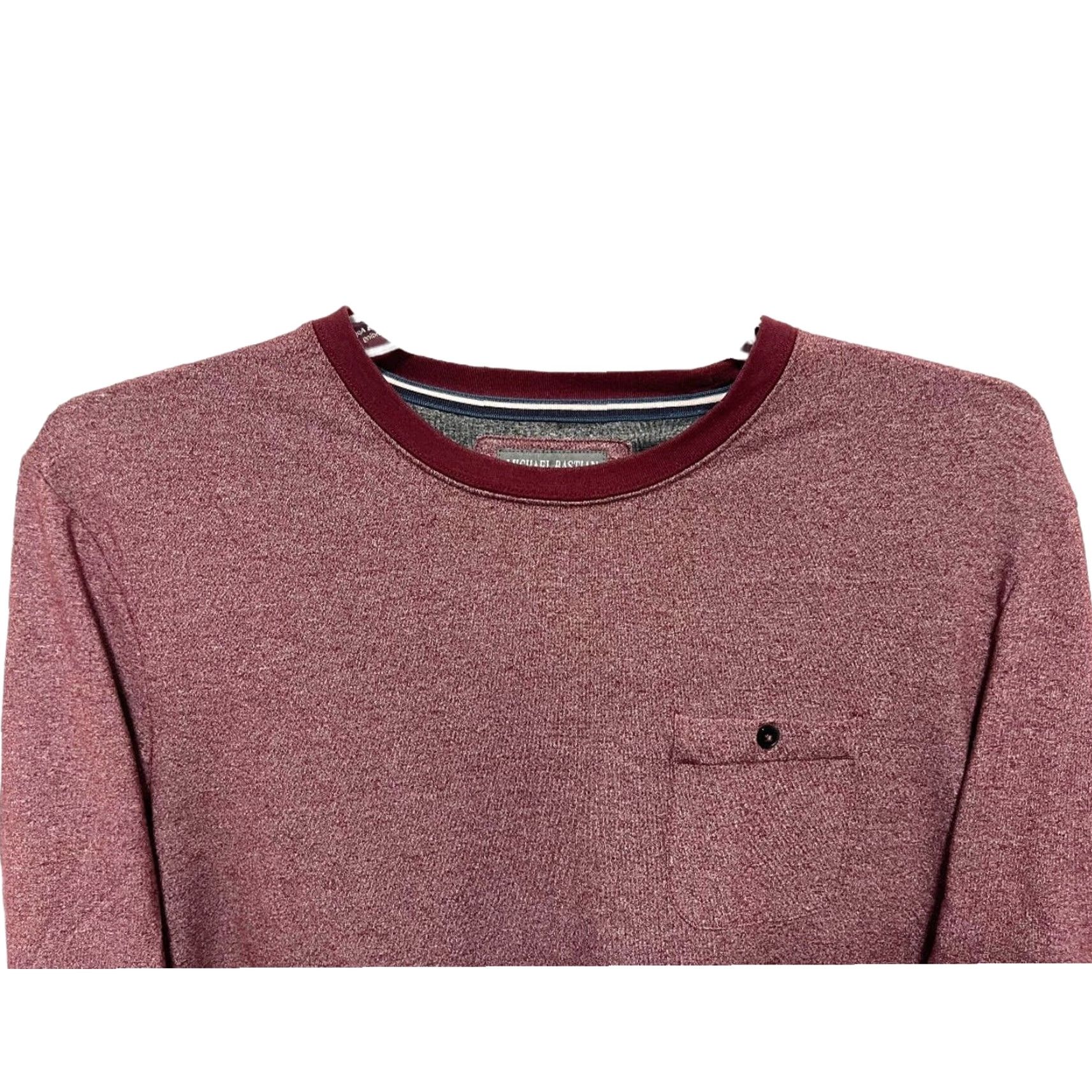 Vintage Michael Bastian Long Sleeve Crew Neck Pocket Mens Red Heather L Shirt Size US L / EU 52-54 / 3 - 7 Thumbnail