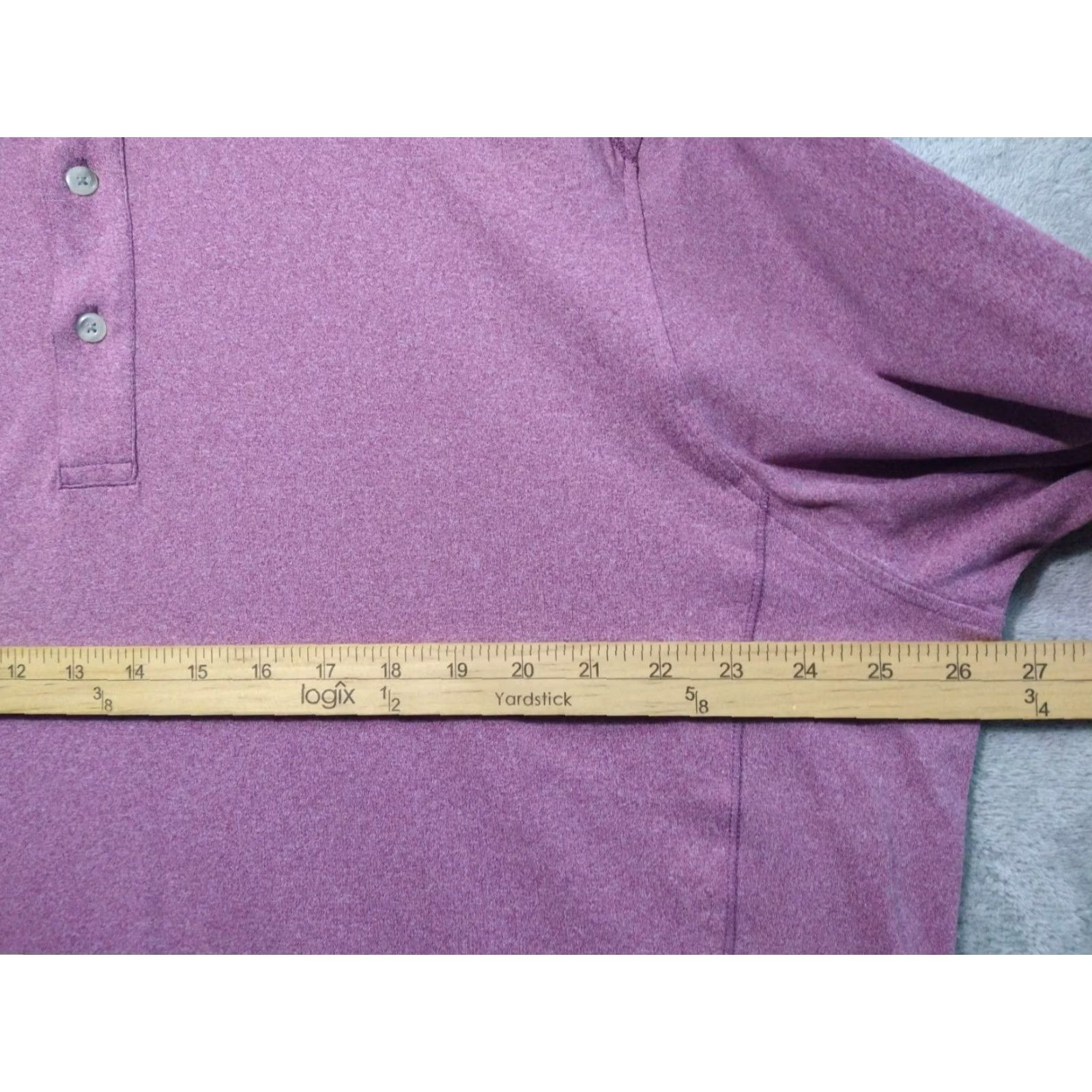 UNTUCKit UNTUCKit Polo Shirt Mens 2XL Purple Long Sleeve Casual Preppy Clavidor Knit Polyester Solid Size US XXL / EU 58 / 5 - 4 Thumbnail