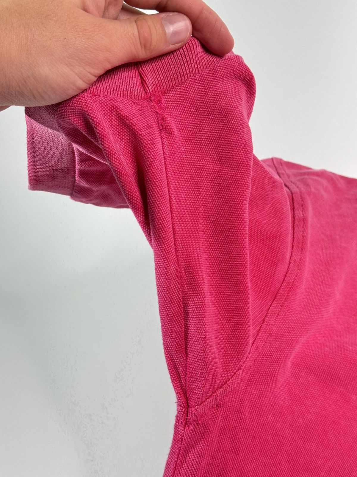 Nike × Vintage Vintage crazy pink Nike 90s distressed polo shirt washed Size US L / EU 52-54 / 3 - 5 Thumbnail